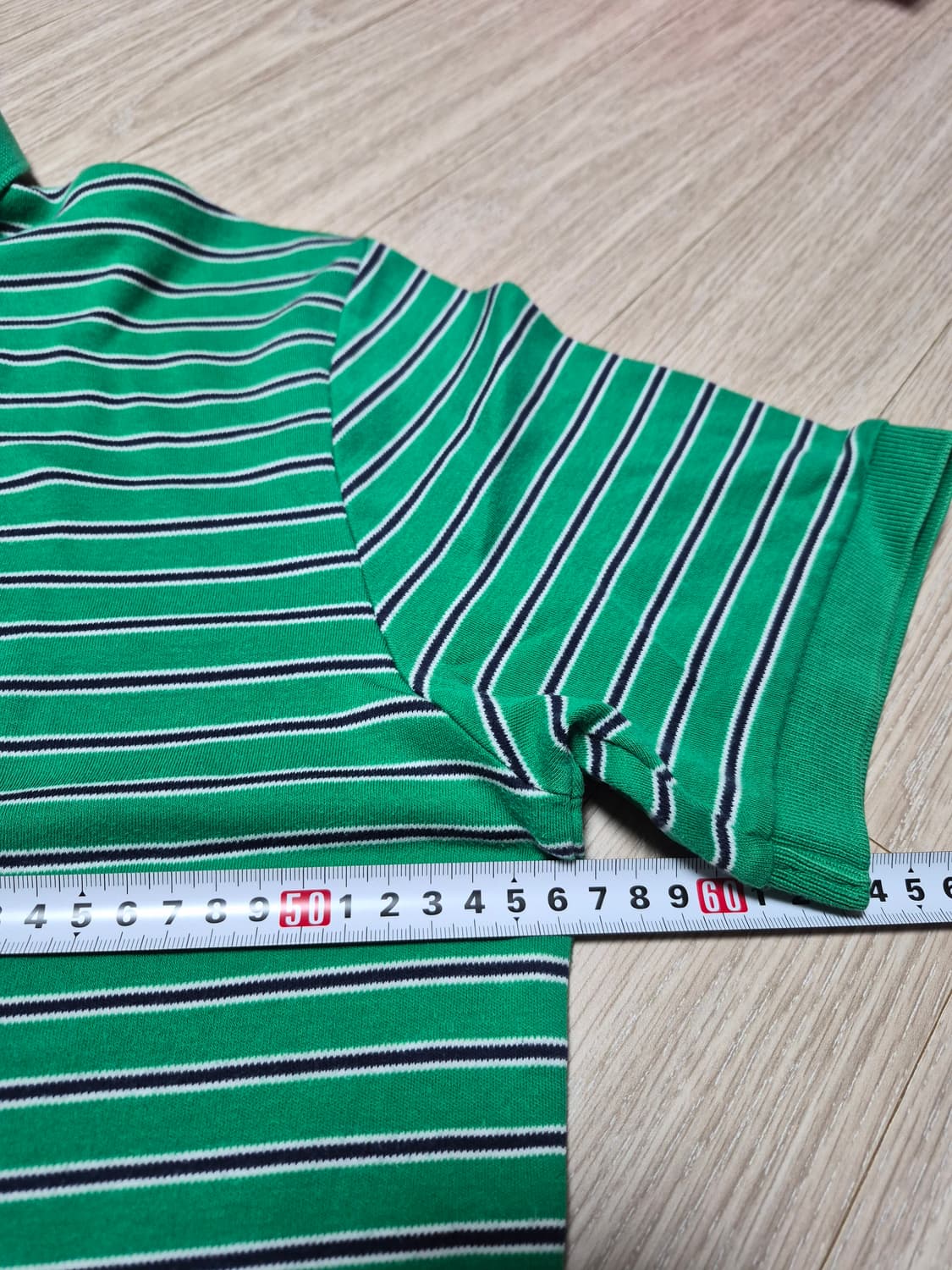 폴로 랄프로렌 그린 스트라이프 반팔 M 상품이미지4