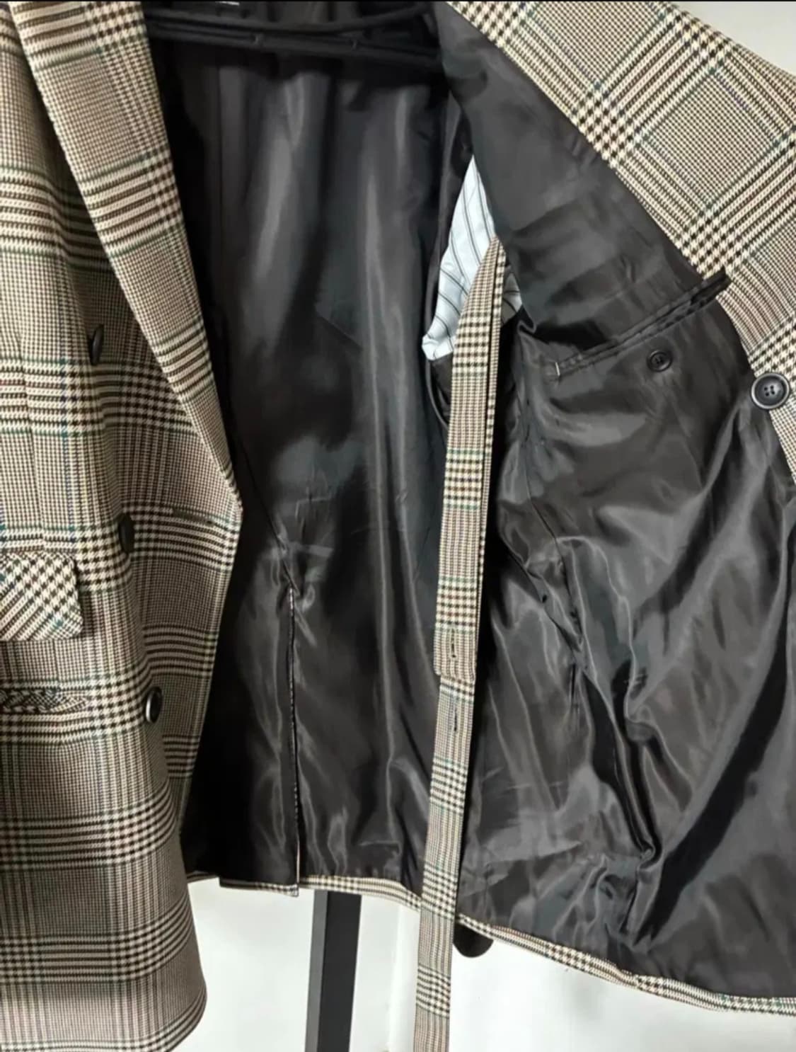 앤더슨벨 체크 더블 자켓 M 상품이미지3