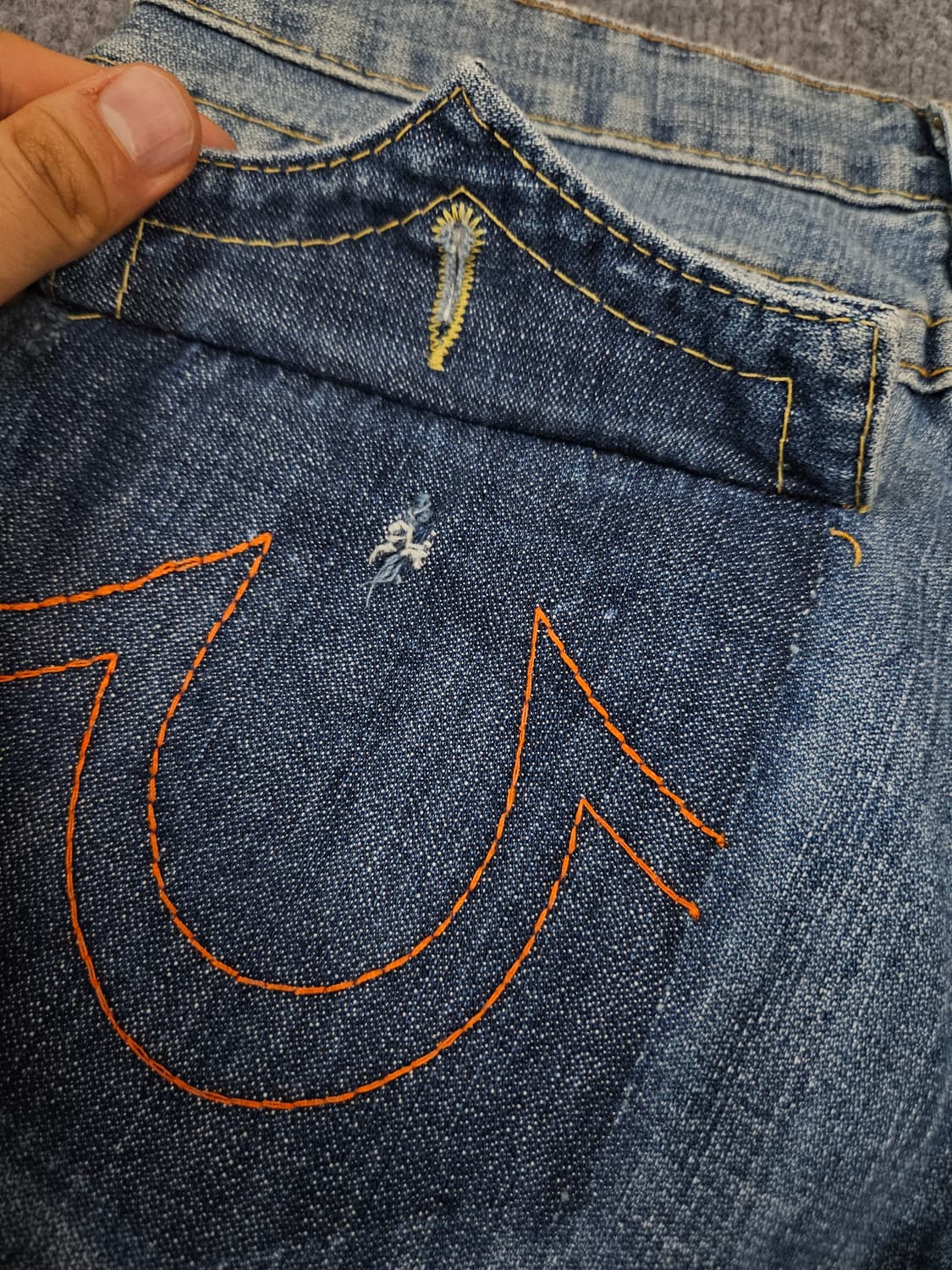 트루릴리젼 하프 데님 팬츠 급처 상품이미지5