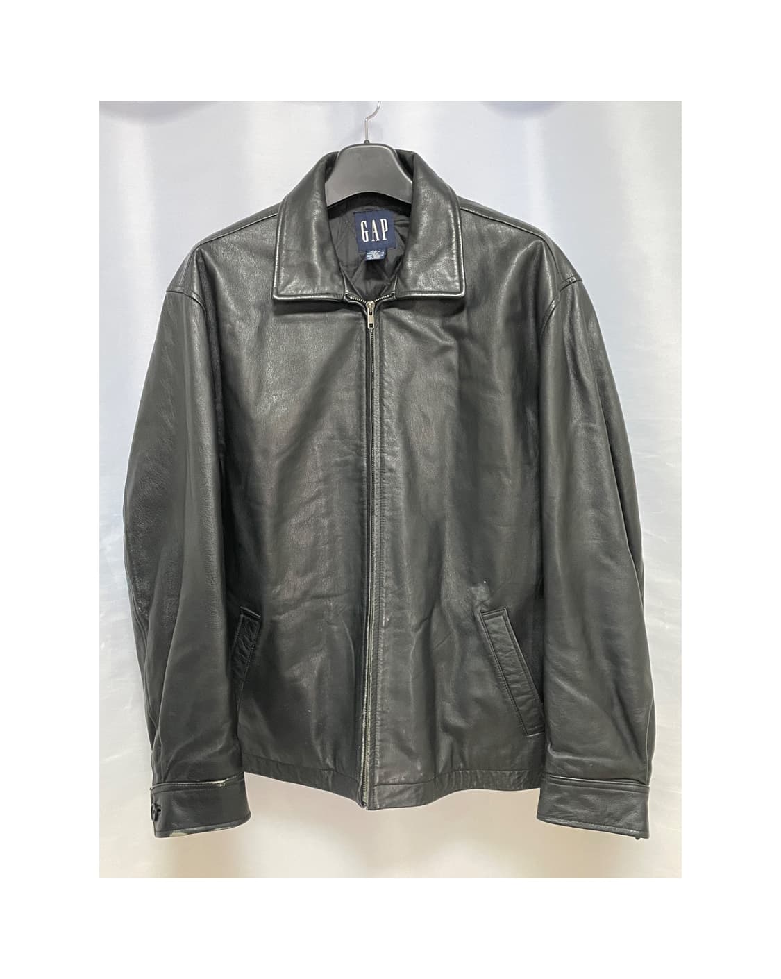 [D.O Archives] 90s 올드갭 레더 싱글 라이더자켓 블랙(L) 상품이미지1