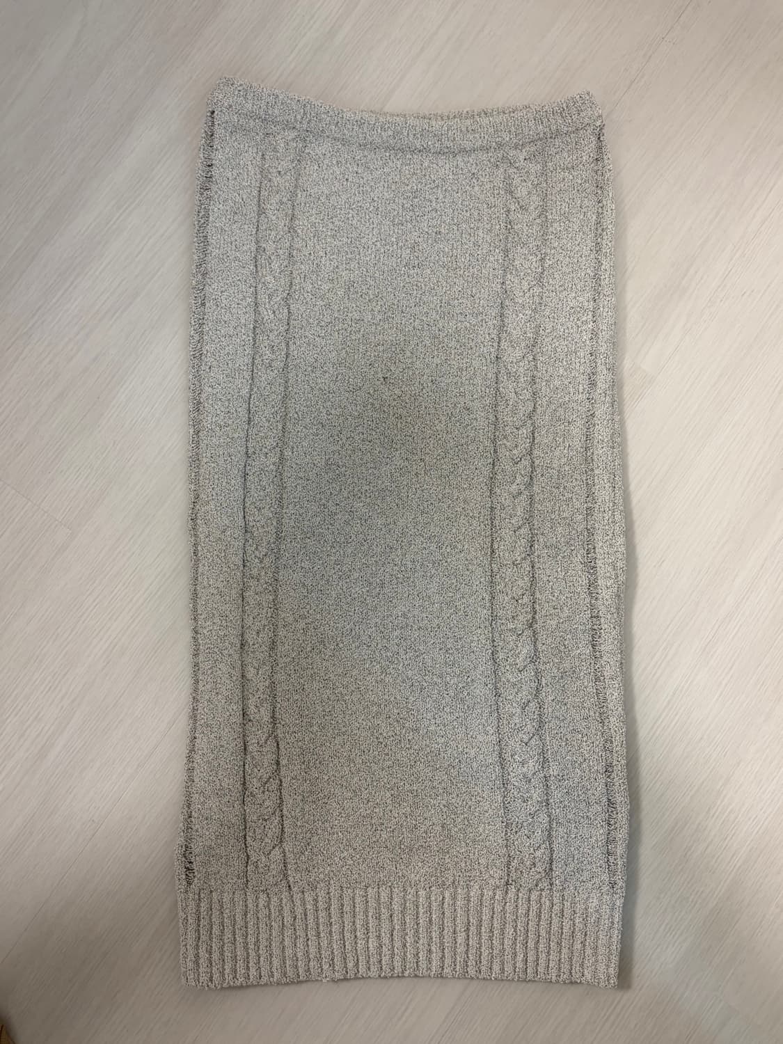 쓰리타임즈 꽈배기 니트 롱스커트 상품이미지2