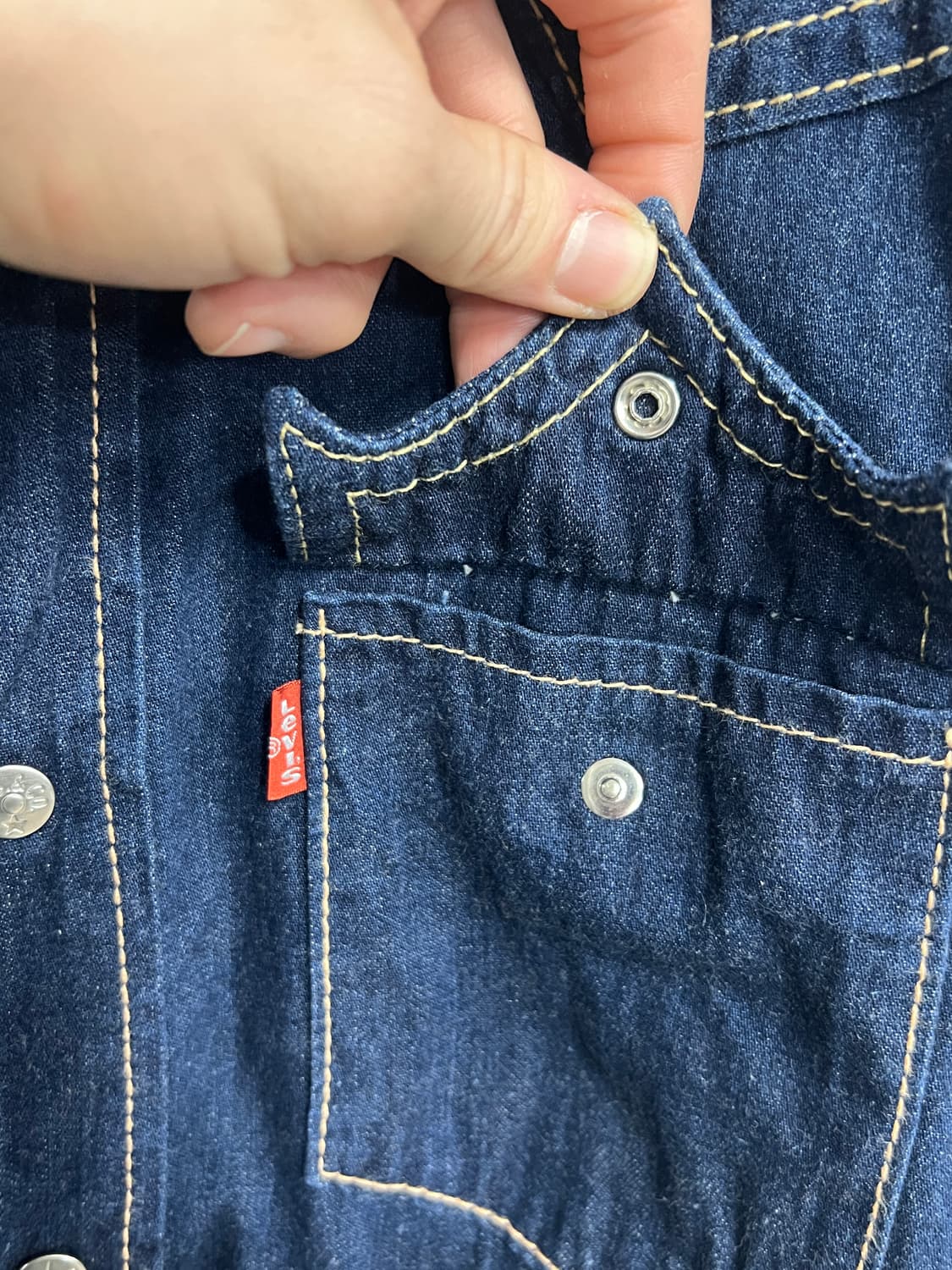 Levis 리바이스 Type1 인디고 진청 데님 셔츠 상품이미지3