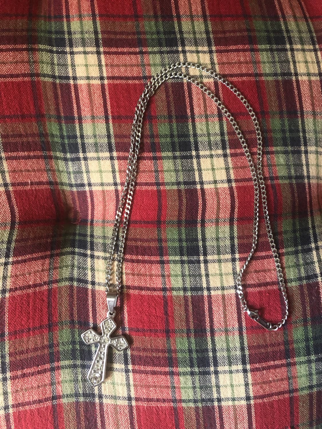 십자가 보석 목걸이 상품이미지1