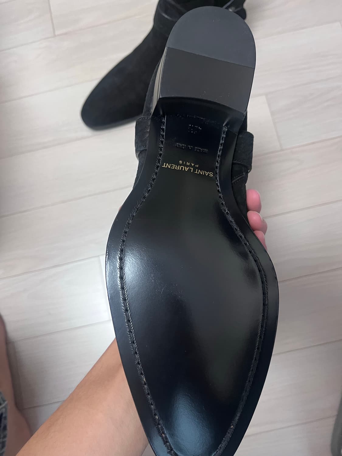 [42.5] 생로랑 크로커다일 스웨이드 하네스 부츠 상품이미지2