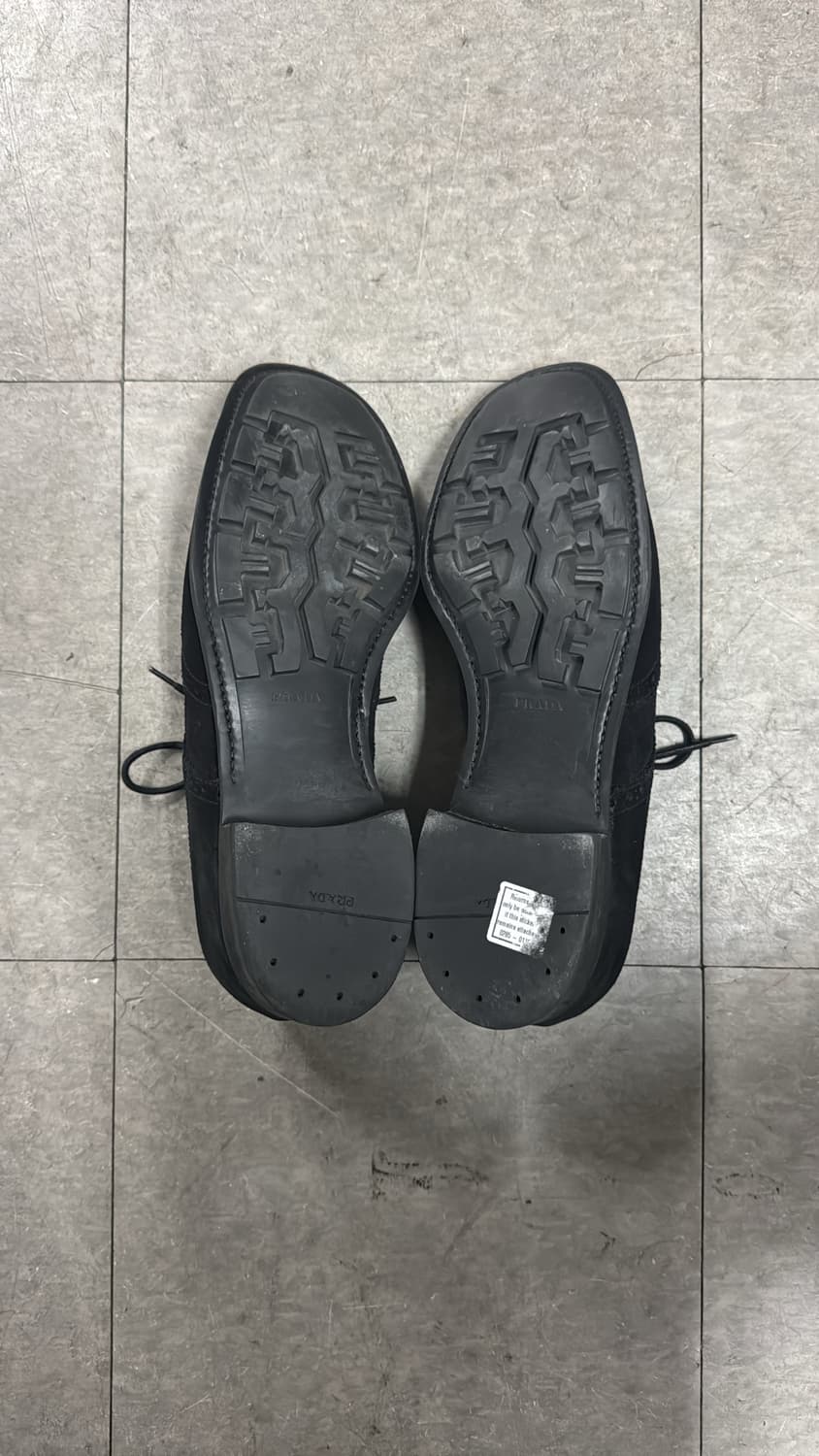 00s 프라다 윙팁 스웨이드 더비 슈즈 상품이미지6