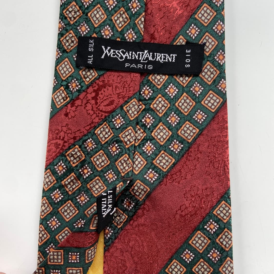 입생로랑(YSL) 명품 정품 페이즐리 넥타이 장폭11.1cm 상품이미지6