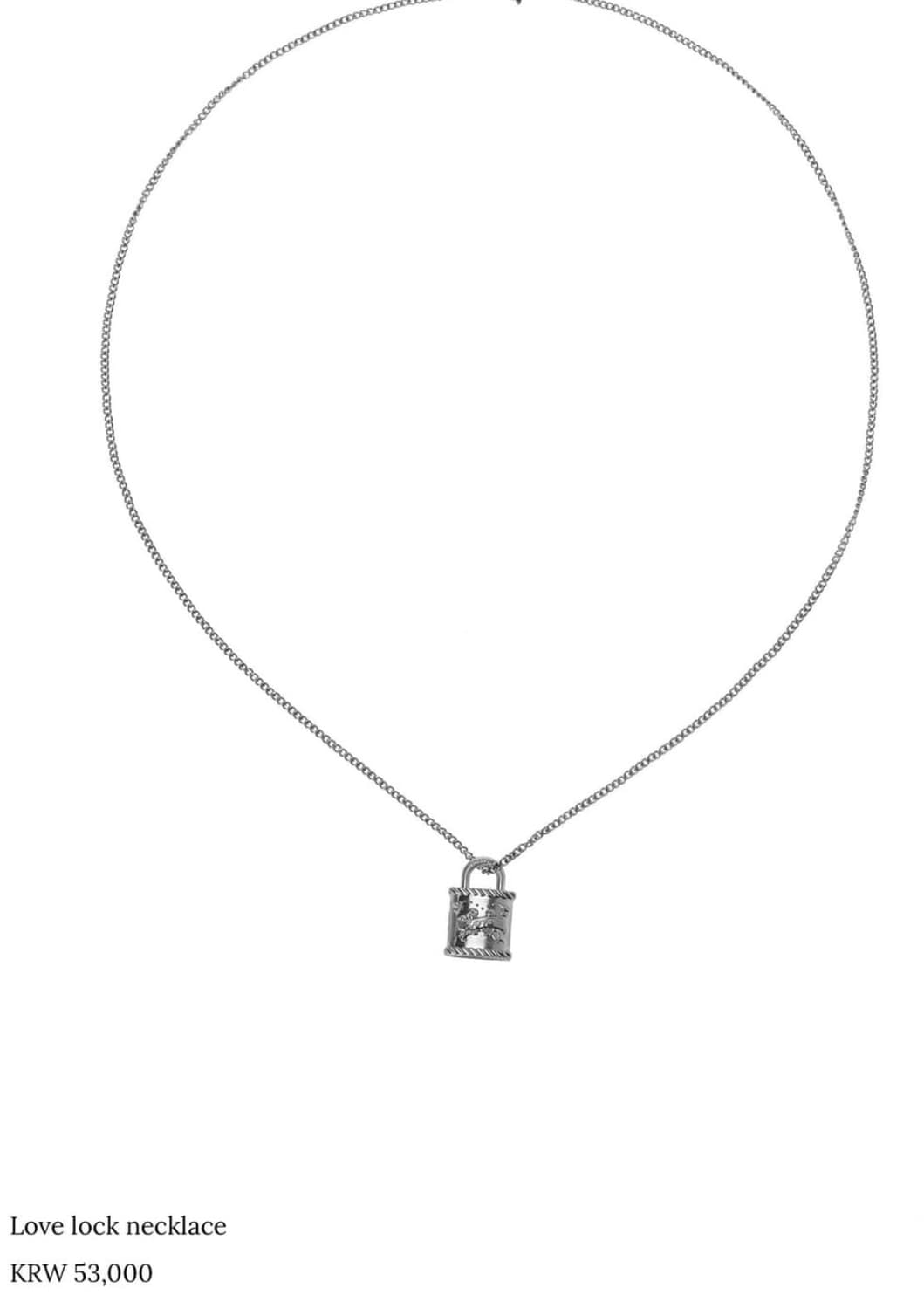 쓰리타임즈 러브락 love lock 목걸이 necklace 상품이미지1