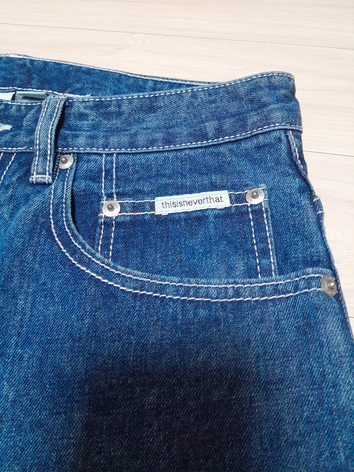 디스이즈네버댓 데님 스티치 팬츠 (S)
 상품이미지4