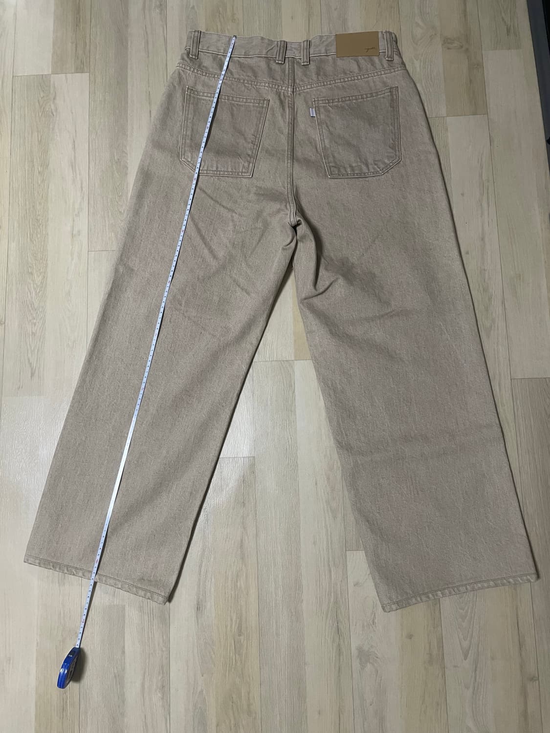 새제품/M) 유스 youth 와이드 데님 팬츠 샌드베이지 상품이미지9