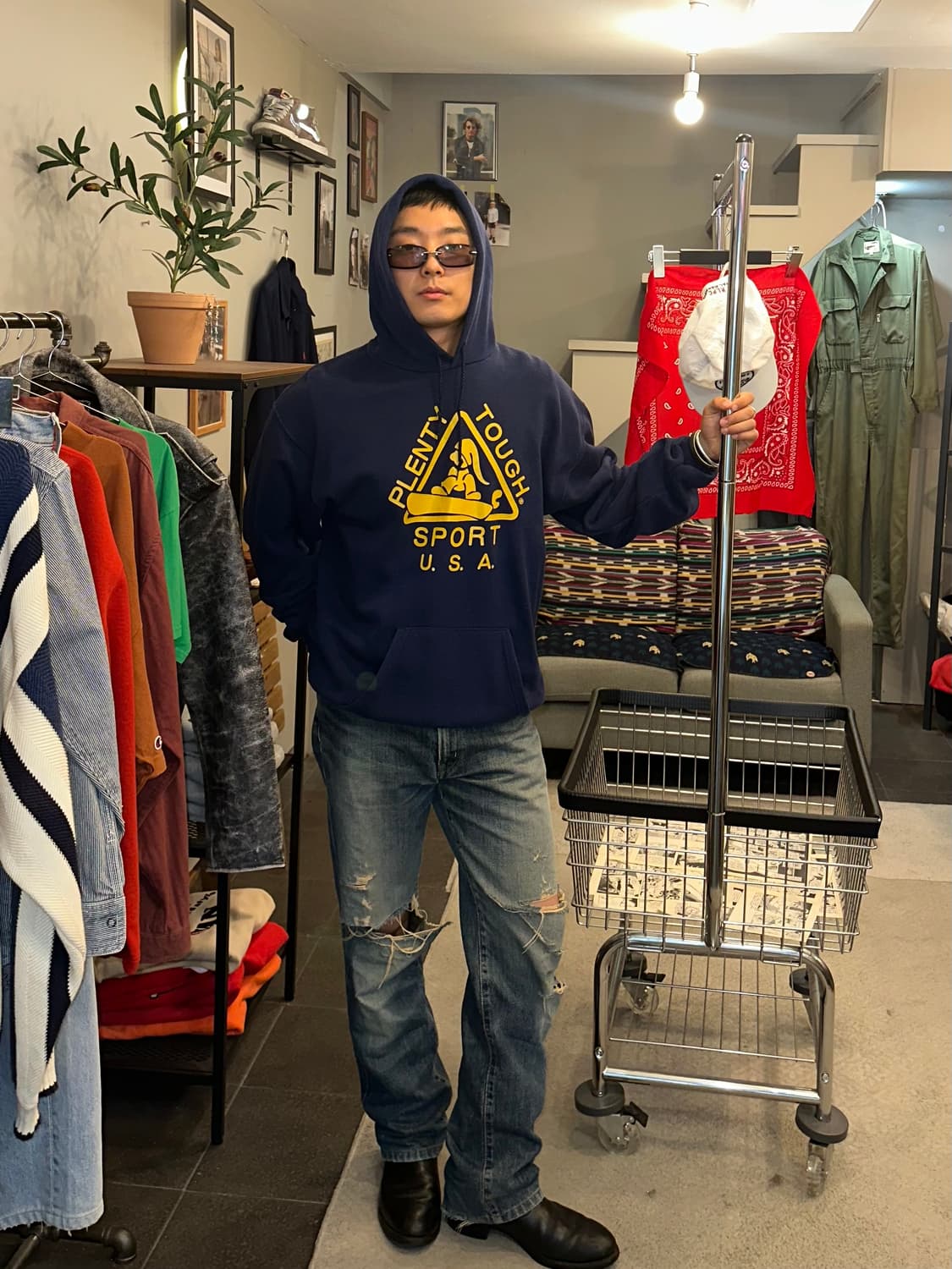 90’s Plenty Tough Sport logo hood sweats 상품이미지2