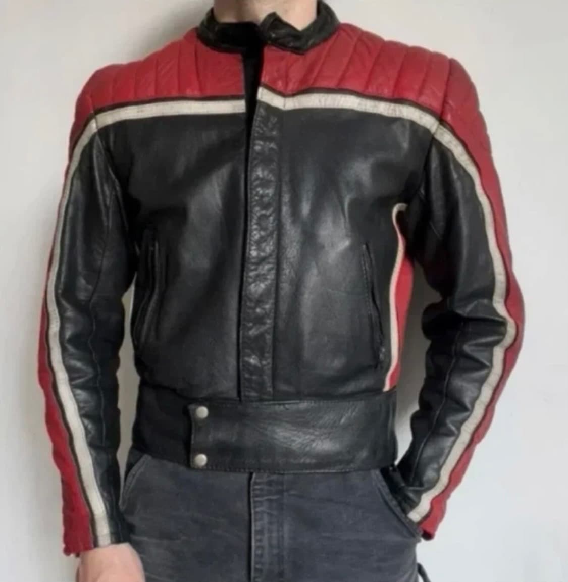 80s 카페레이서 레더 자켓_독일 생산 상품이미지7