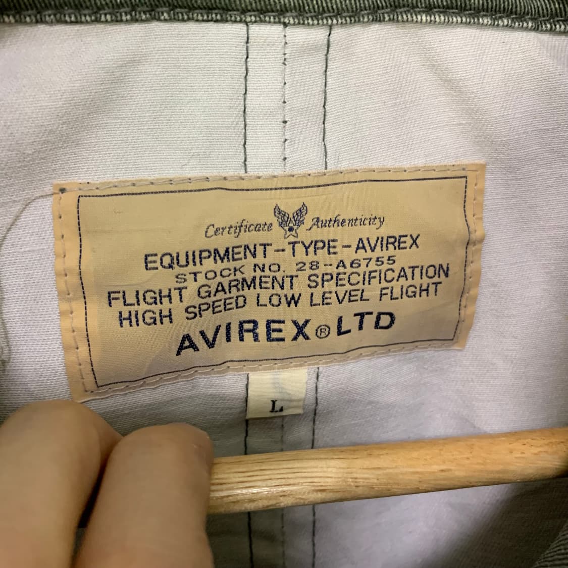 AVIREX 아비렉스 이큅먼트 야상 데님 자켓 카키 L 00s 2010 상품이미지4