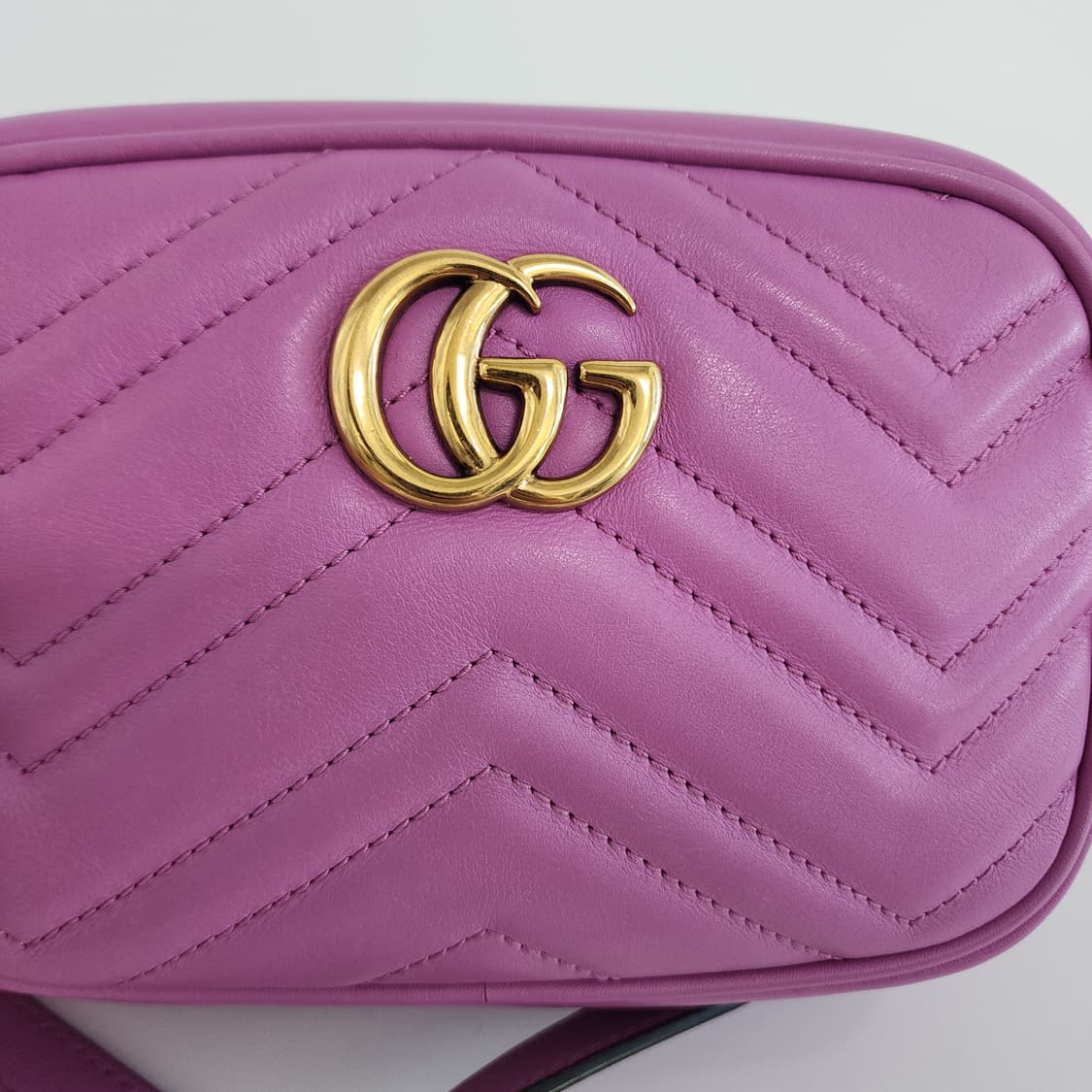 상태최상 구찌 GG 마몽 레더 미니 숄더 크로스백 핑크 상품이미지2