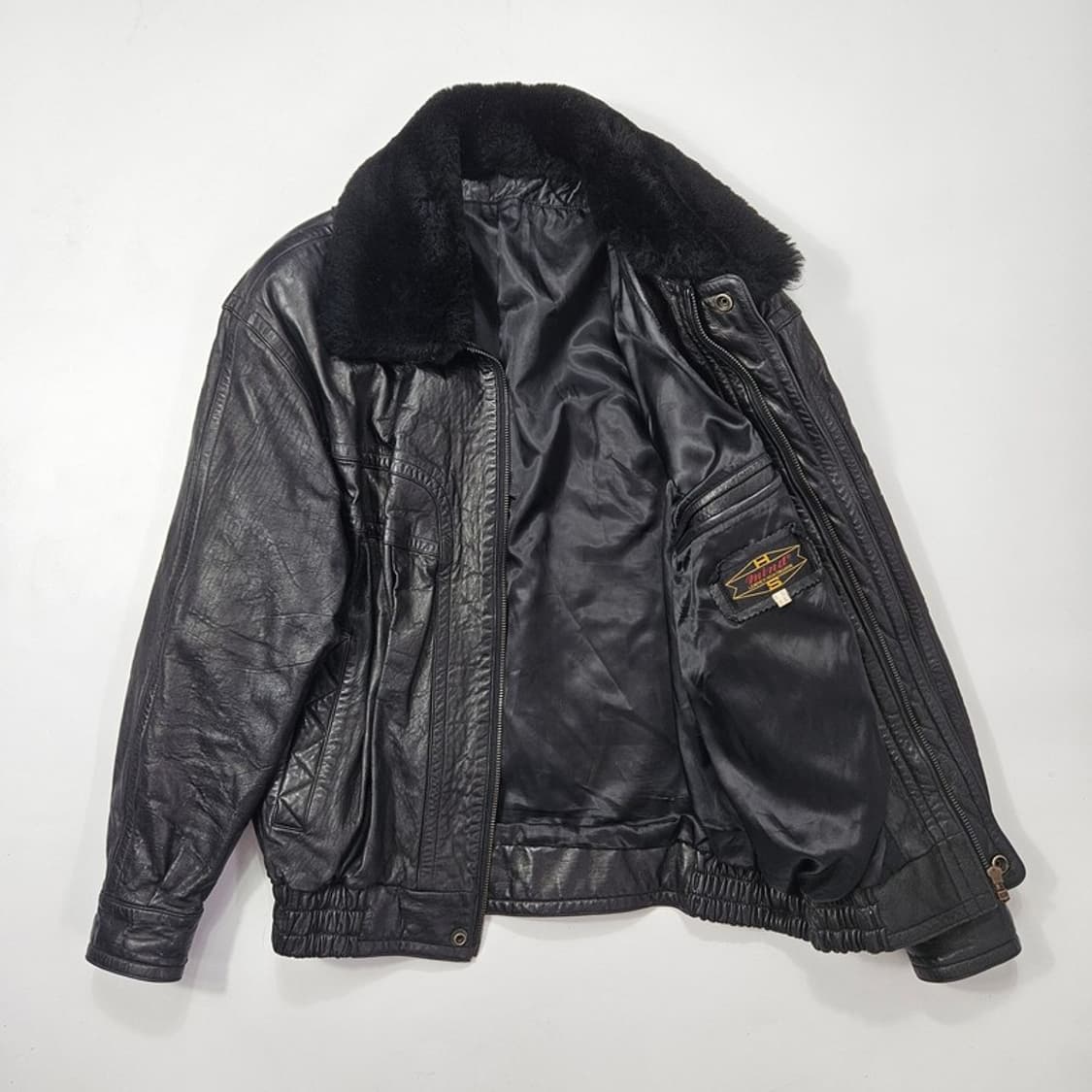 MIND 빈티지 양가죽 봄버 자켓 M 상품이미지5