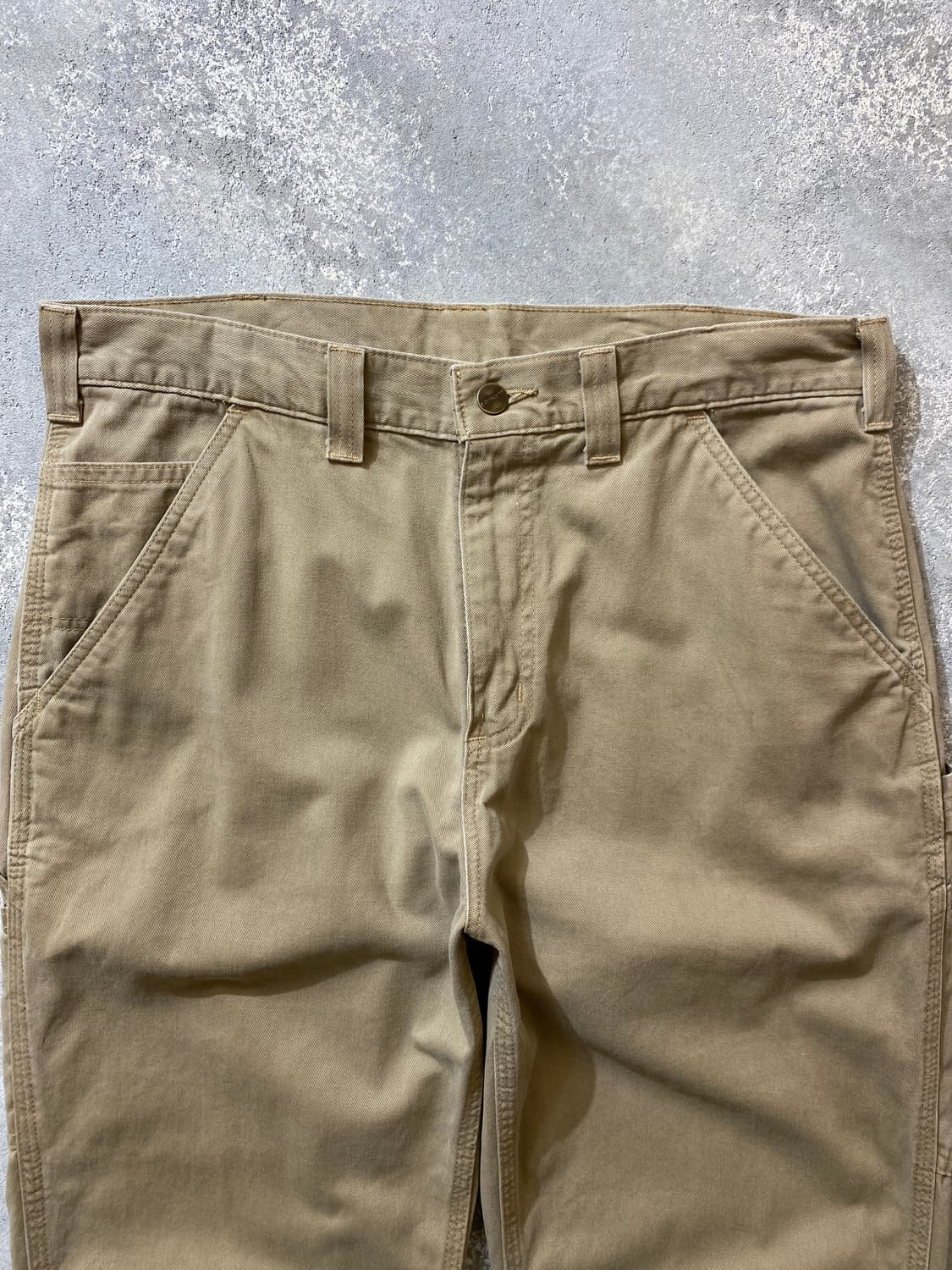 [34] Carhartt 칼하트 베이지 릴렉스 핏 카펜터 워크팬츠 상품이미지5