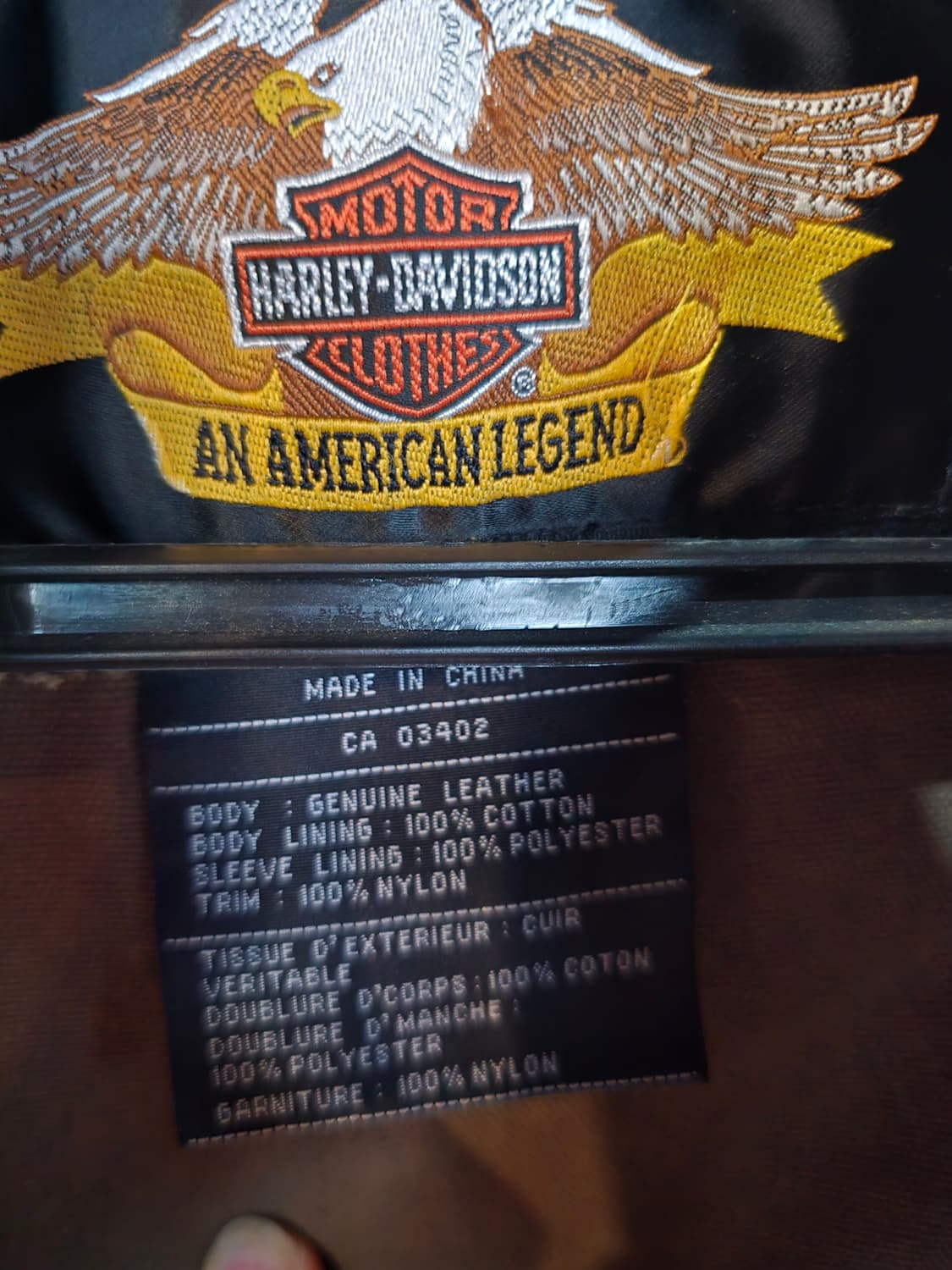 할리데이비슨 소가죽 패치 빈티지 항공점퍼 상품이미지7