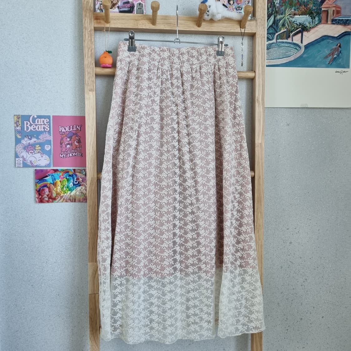 JPN Flower Lace Skirt 상품이미지5