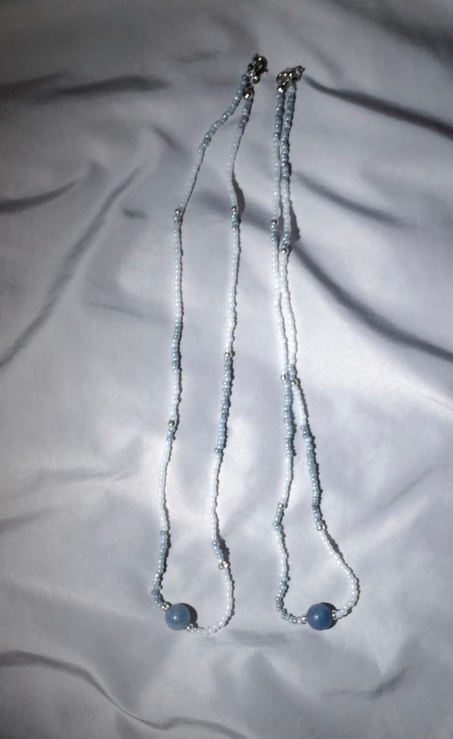 ꧁Blue Arcade Bead Necklace꧂비즈목걸이 상품이미지5