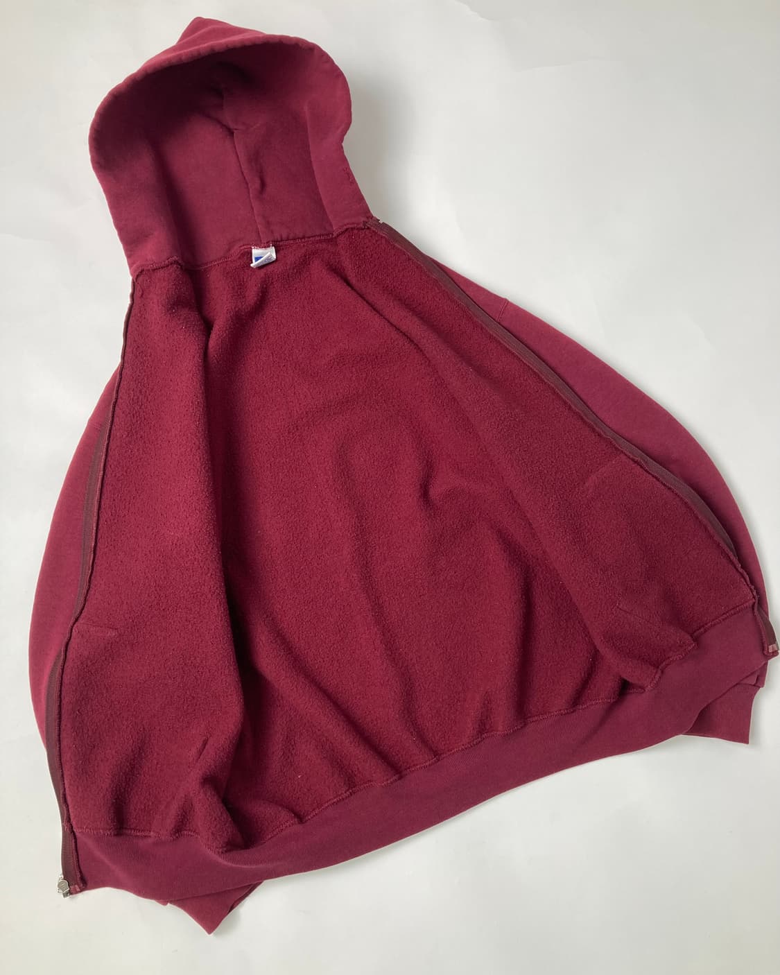 90s Russell Zip Up Hoodie (burgundy) 상품이미지7