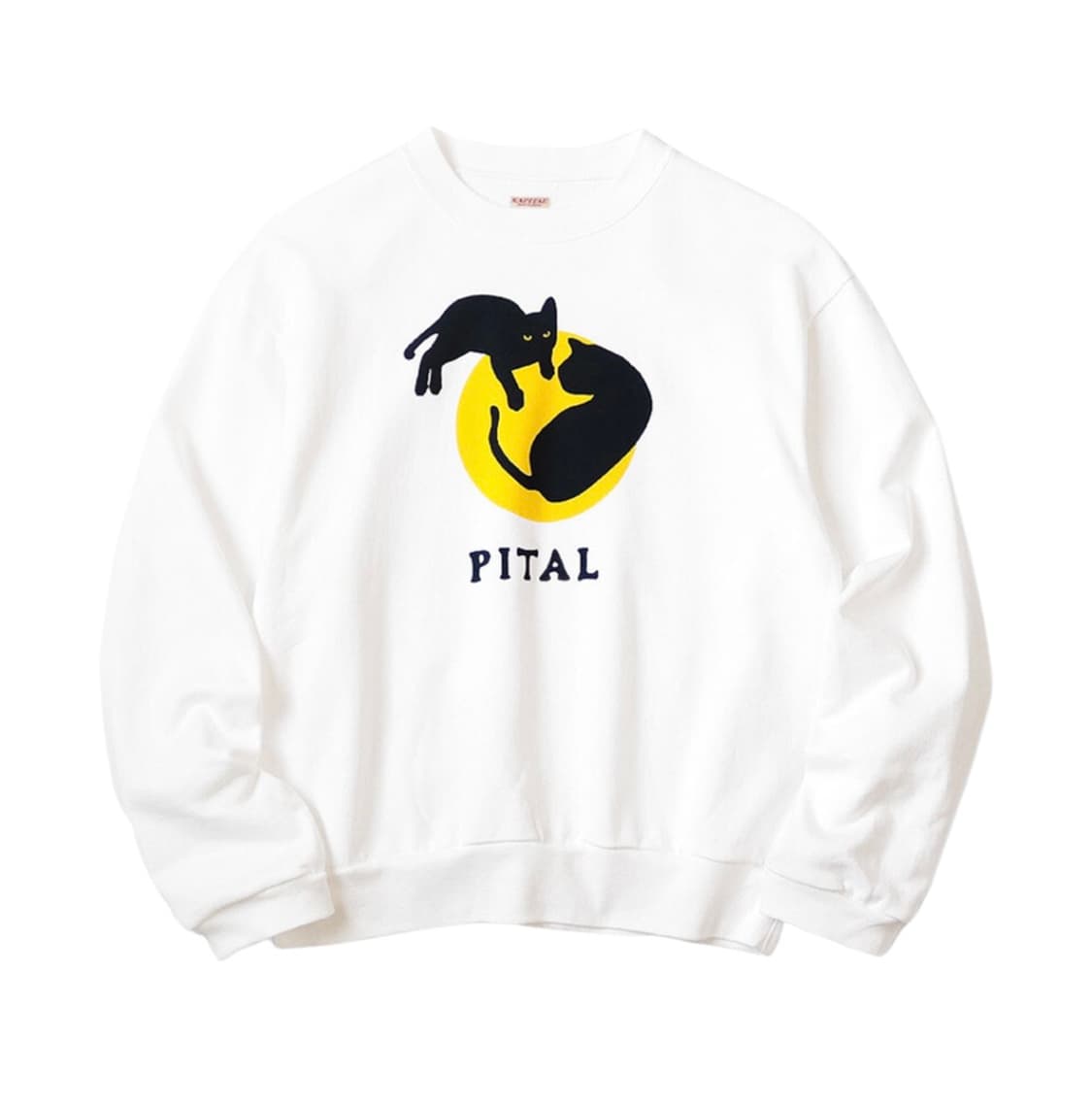 캐피탈 에코 플리스 크루 스웨트셔츠 화이트 상품이미지1