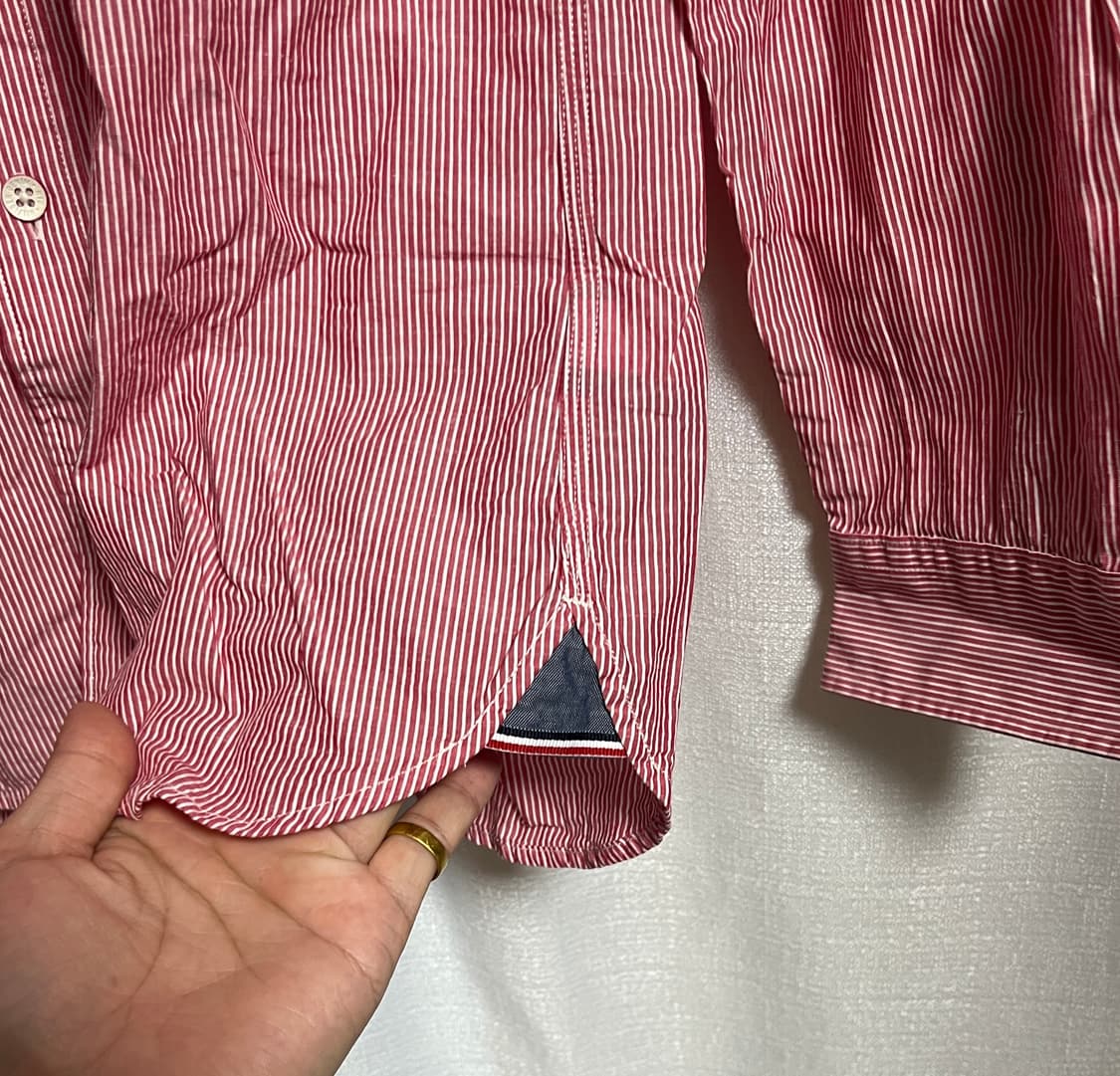 새상품 공용 타미힐피거 스트라이프 셔츠 남방 M 상품이미지3