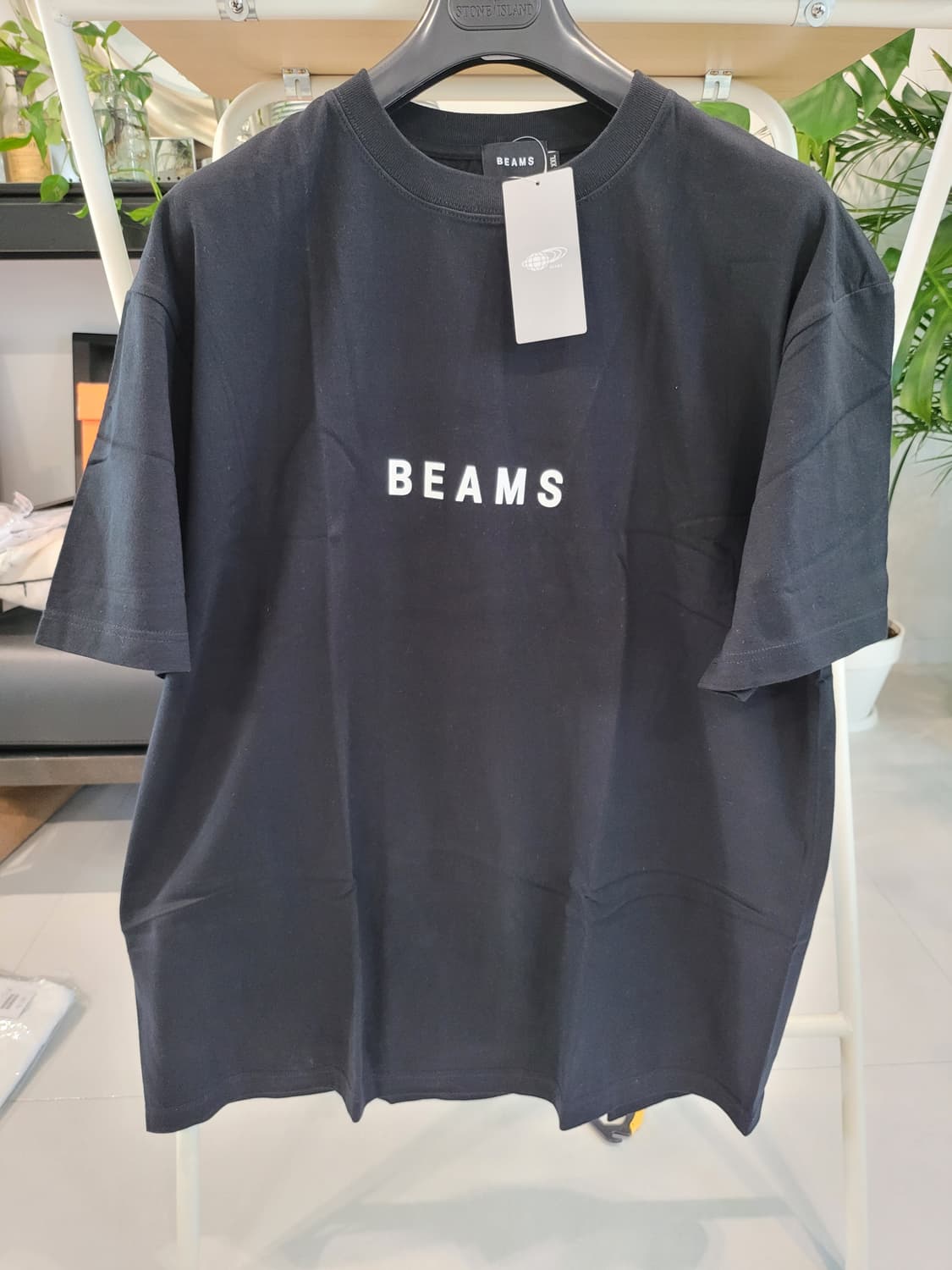 📌 [새상품] BEAMS 빔즈 로고 반팔 티셔츠 (브라운 화이트 블랙) 상품이미지5