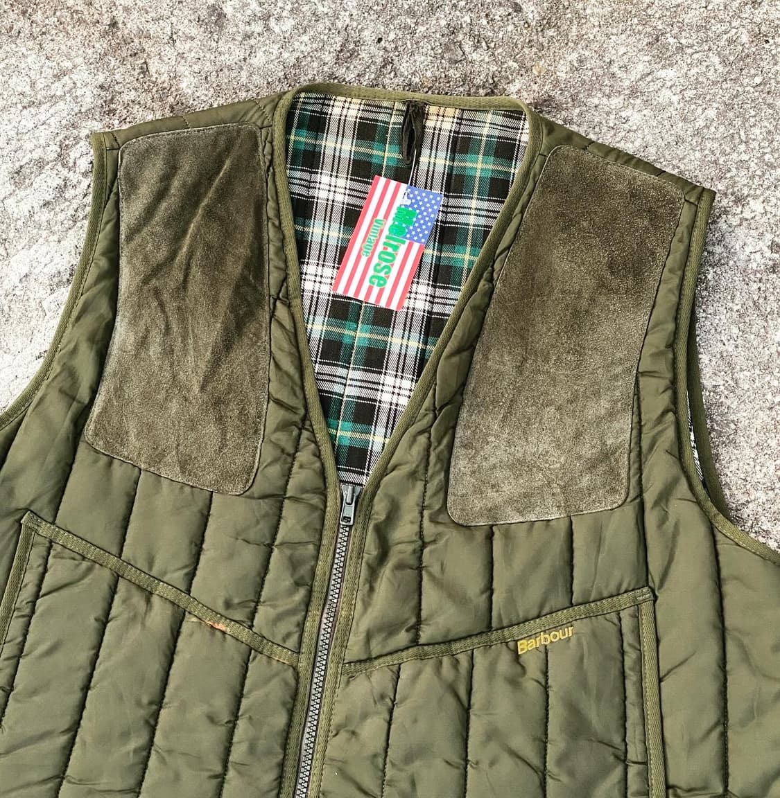 90s USA Barbour 바버 퀼팅베스트 상품이미지2