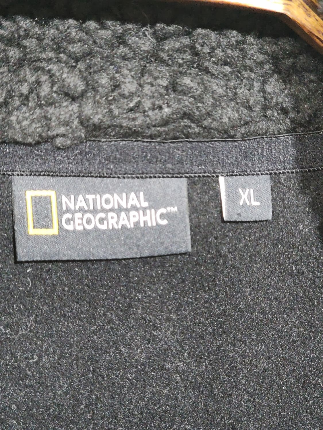 (XL) 내셔널지오그래픽 후리스 점퍼 블랙 뽀글이 플리스 와펜자켓  상품이미지3