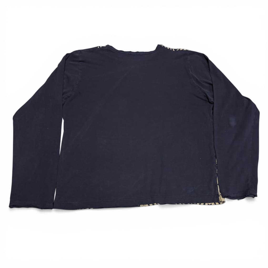 XL 버버리 네이비 패턴 데미지 긴팔 롱슬리브 상품이미지2