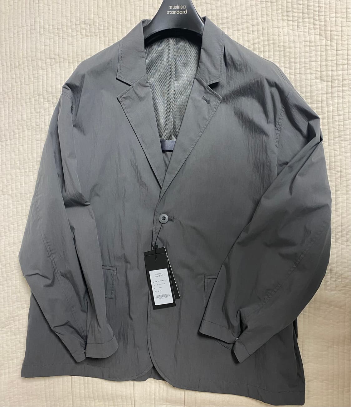 무신사 스탠다드 시티 레저 CN 루즈 핏 블레이저 그레이 m 상품이미지7