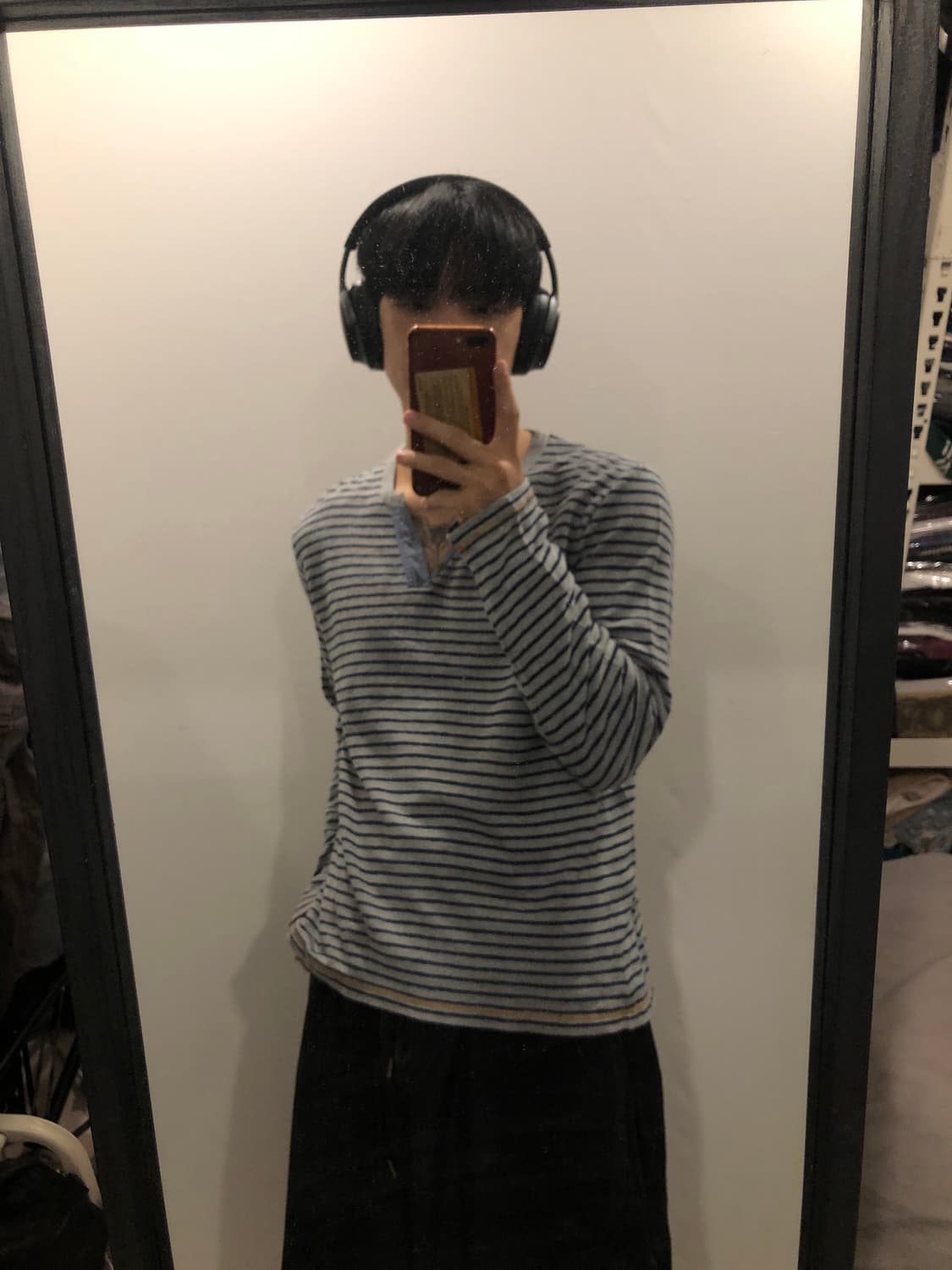 빈티지 버튼 스트라이프티 일본빈티지 갸루 스트릿 y2k315 상품이미지1