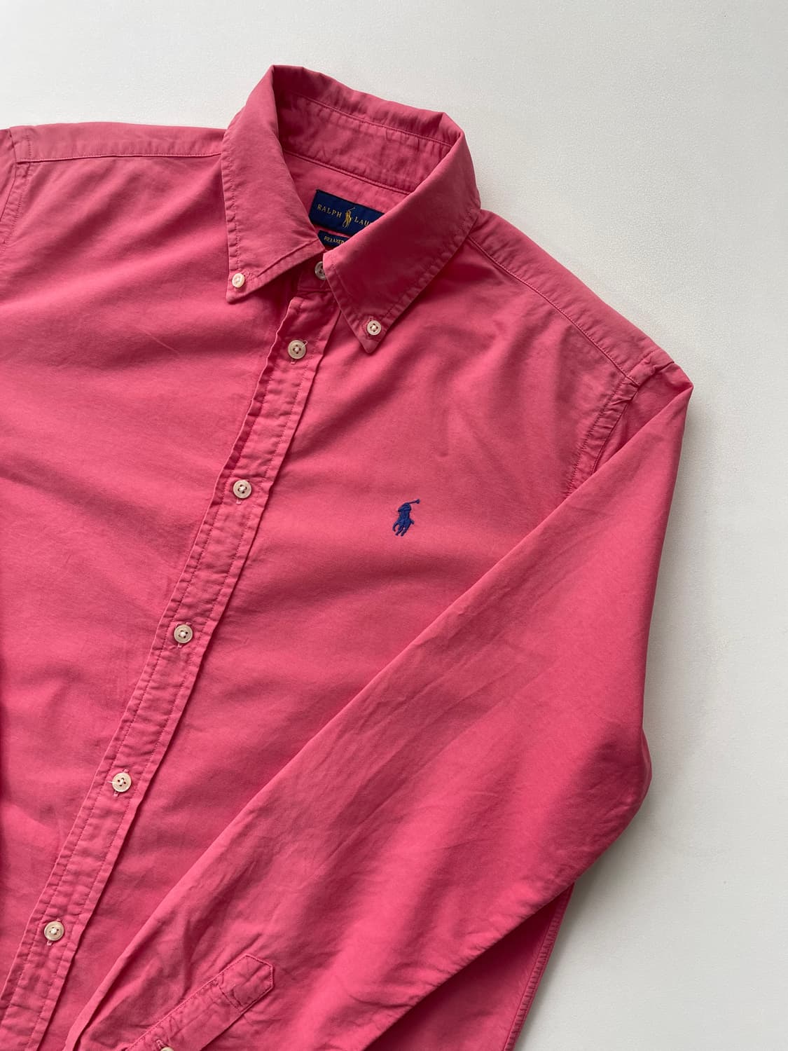 [M] 폴로 랄프로렌 여성 코튼 가먼트다잉 솔리드 셔츠 릴렉스 핏 상품이미지3