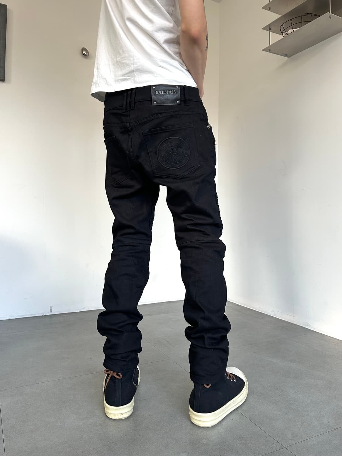 발망 아카이브 지퍼 바이커 블랙진 상품이미지2