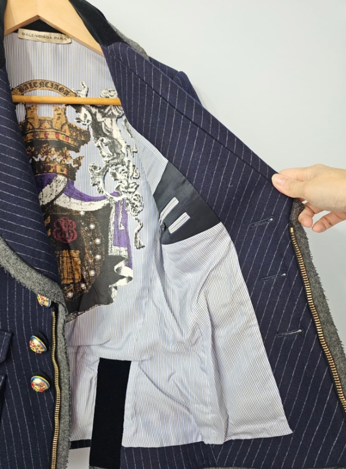 발렌시아가 스트라이프 자켓 44 상품이미지7
