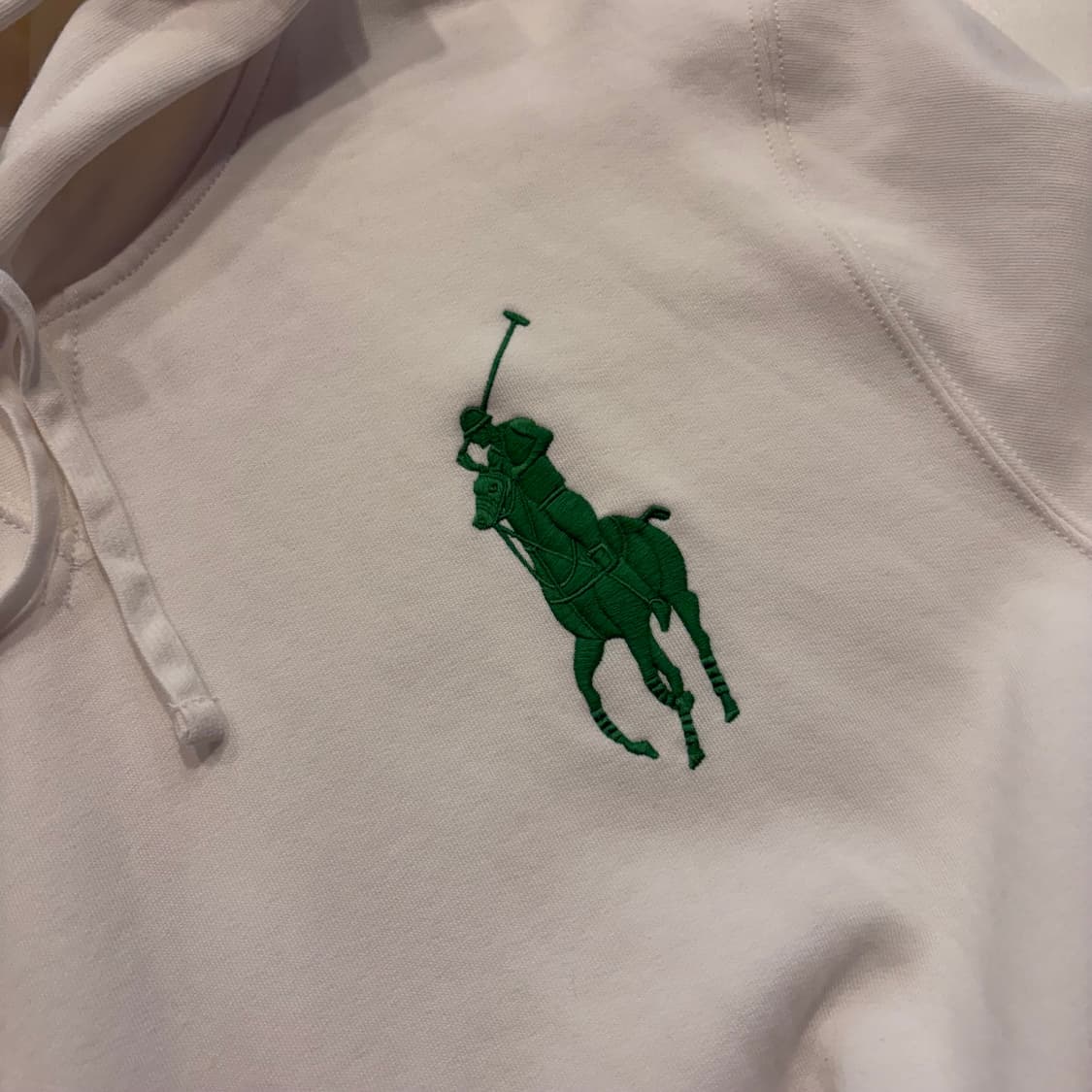 [L] 폴로 랄프로렌 빅포니 그린 스웻 후드티 화이트 D551 상품이미지4