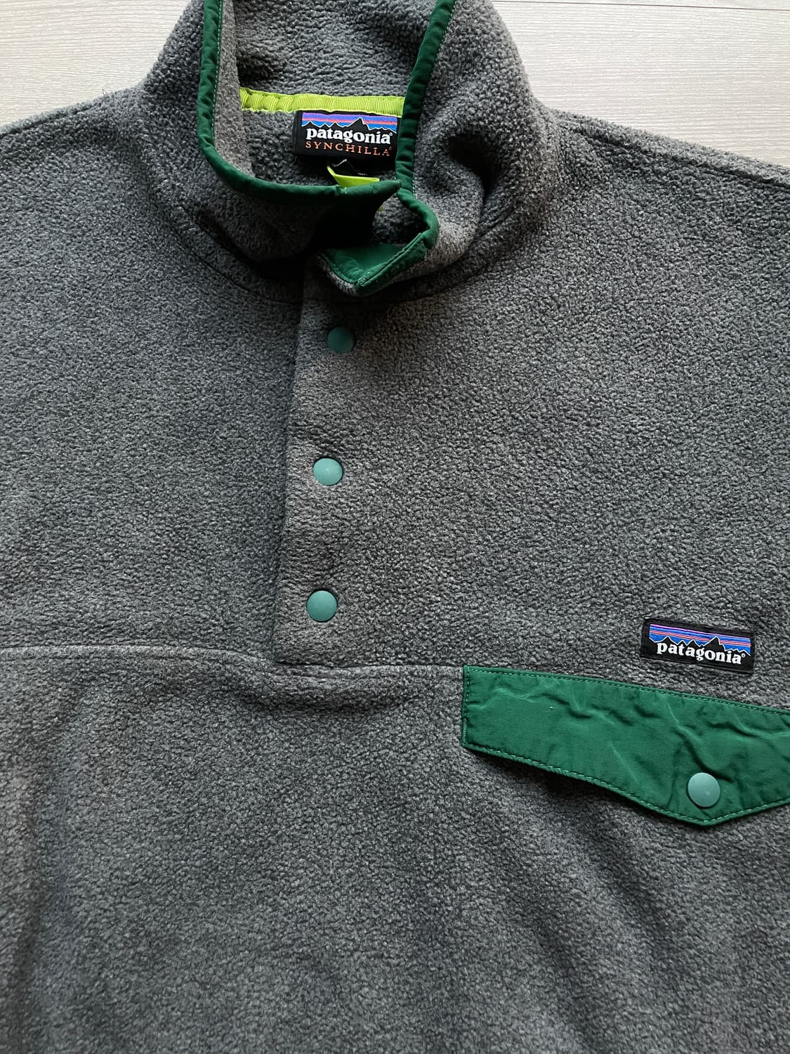 파타고니아 신칠라 그레이 그린 rare patagonia 빈티지 상품이미지4