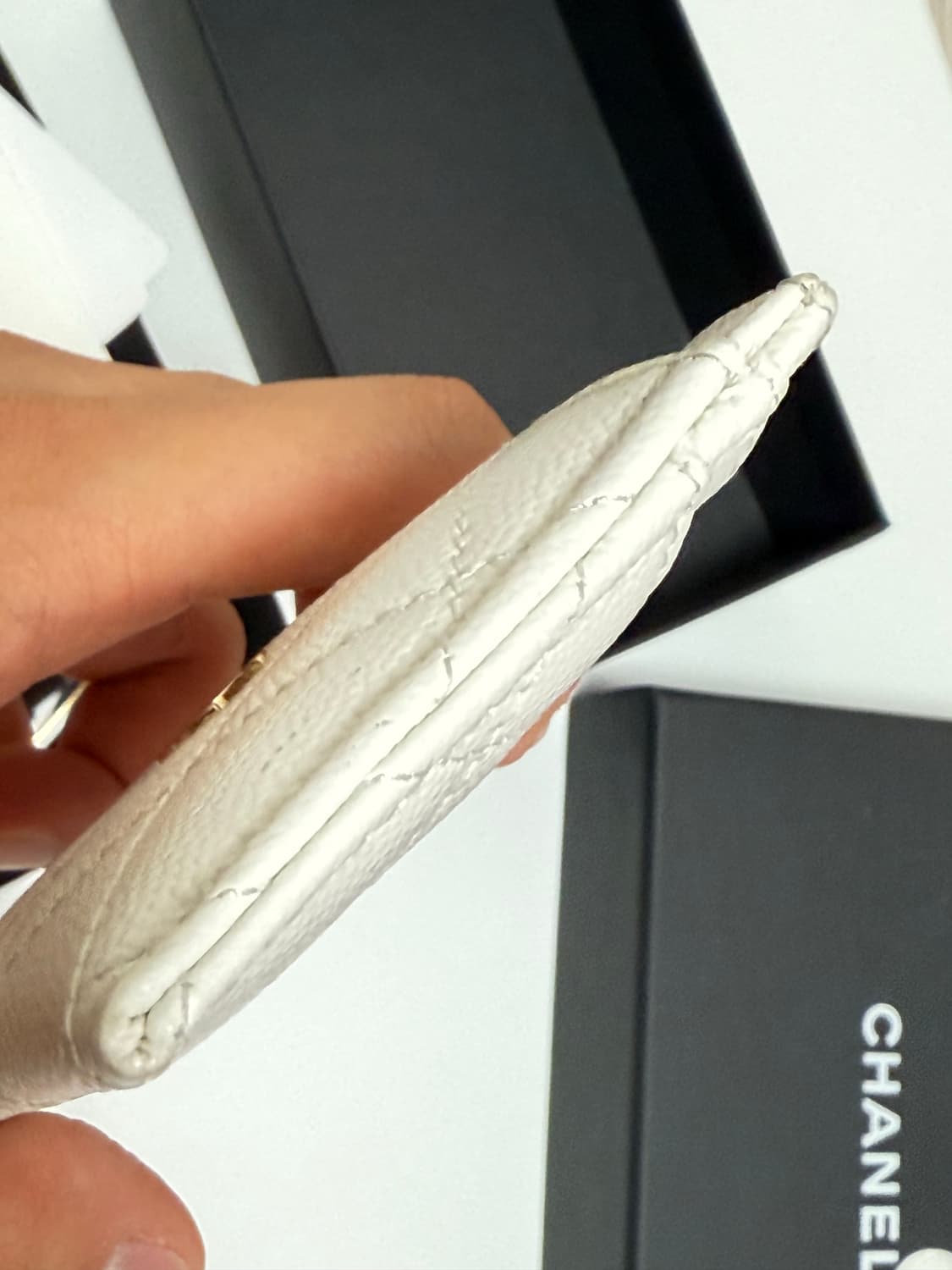 샤넬 클래식 캐비어 금장 카드지갑(풀구성) 상품이미지5