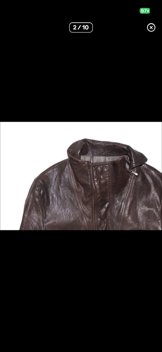 Wooyoungmi 하이넥 레더 자켓 100 상품이미지2