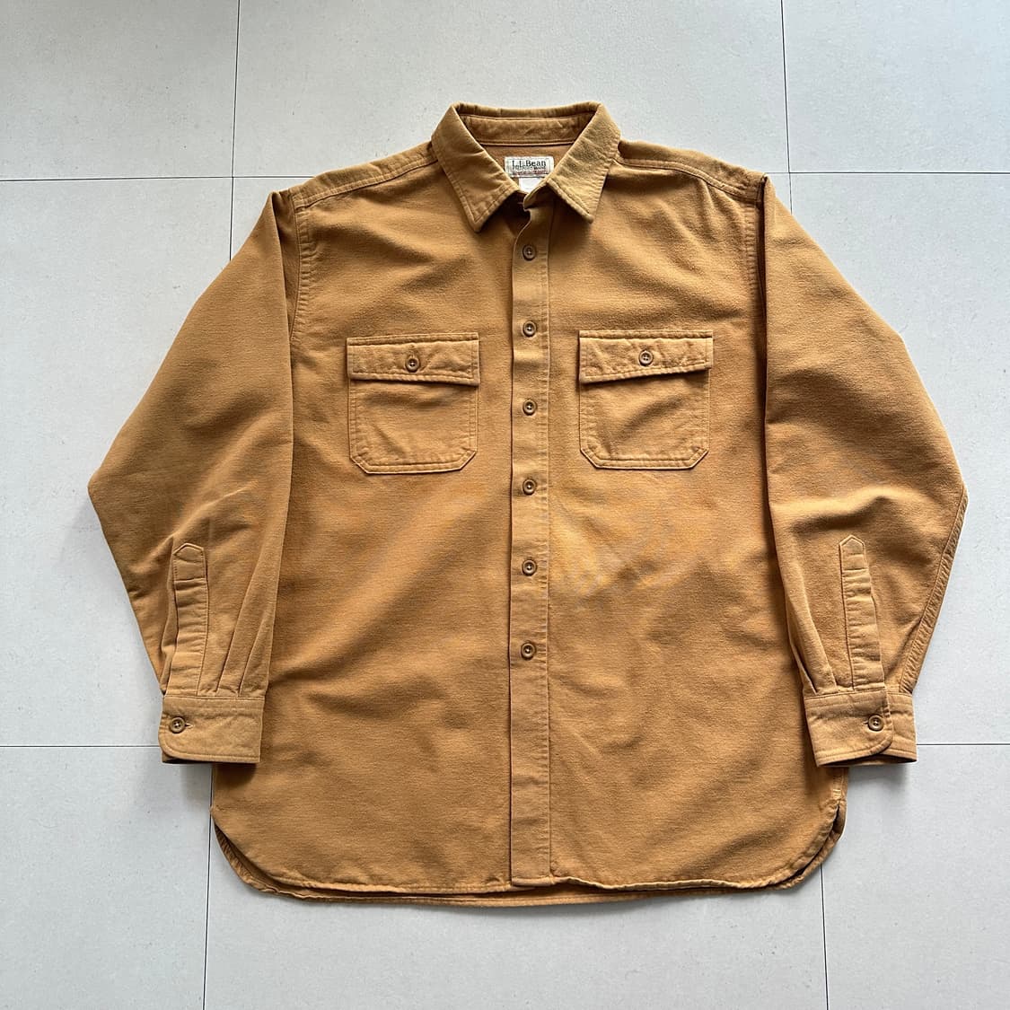 90s 엘엘빈 샤모아 해비코튼 플란넬 셔츠 USA L 상품이미지1
