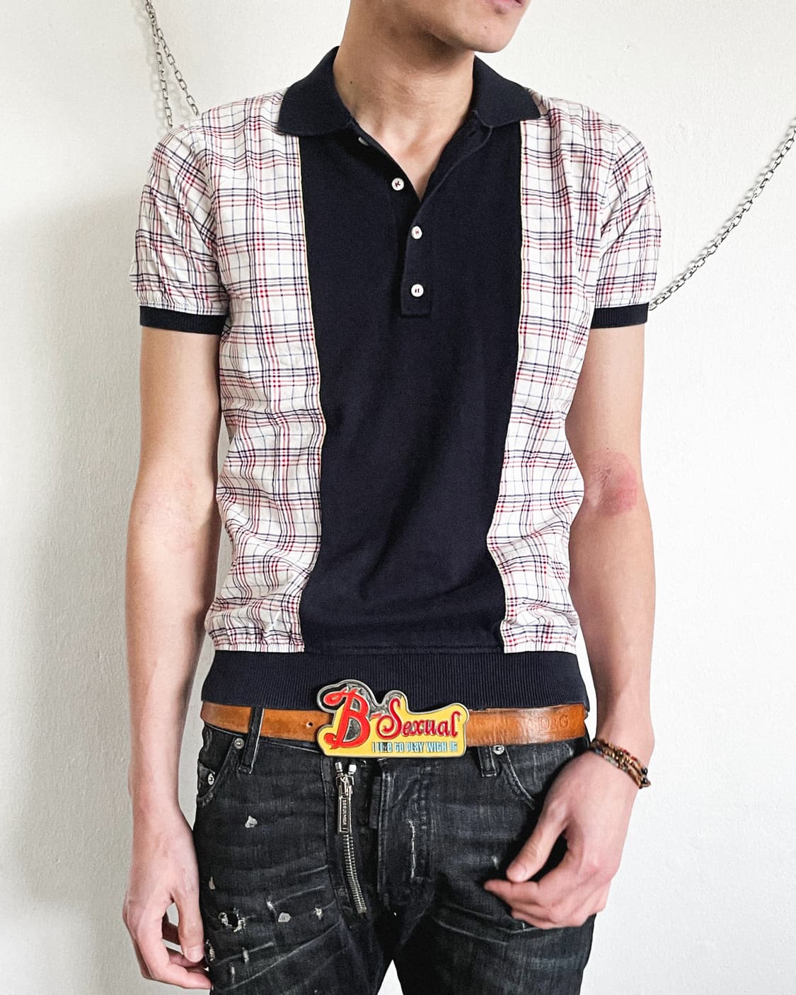 디스퀘어드2 니트&코튼 섹슈얼 PK티셔츠 상품이미지1