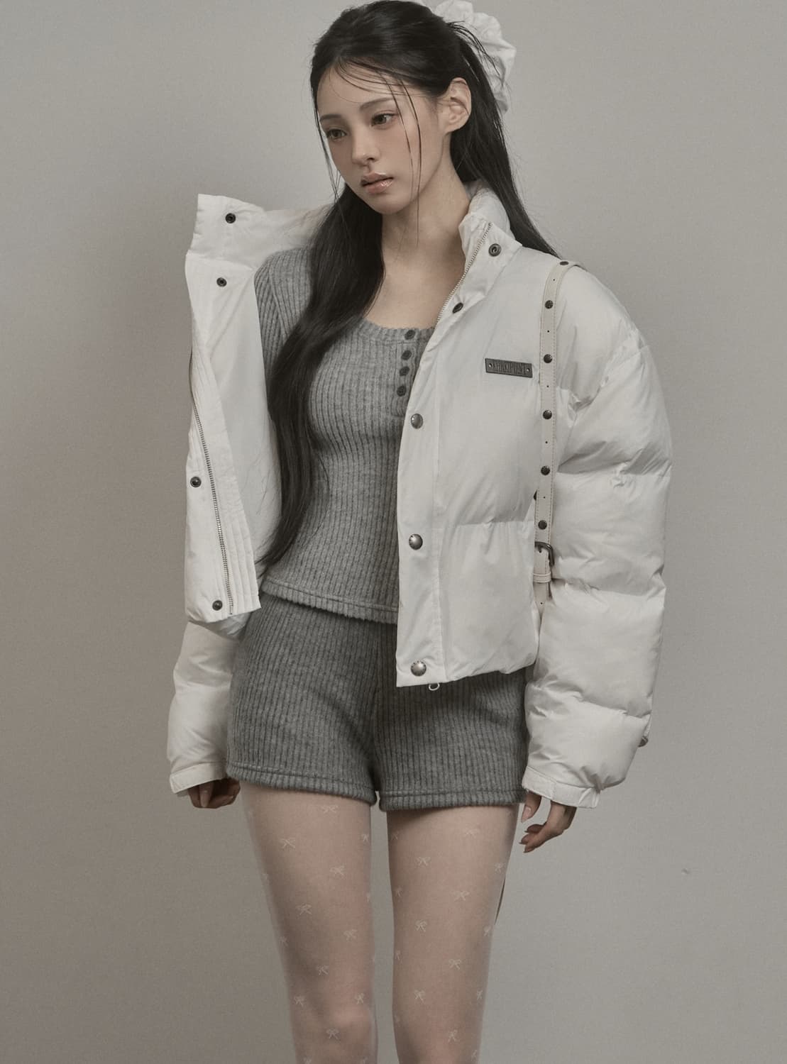 카키포인트 Stud Padded Jacket (white) 상품이미지2