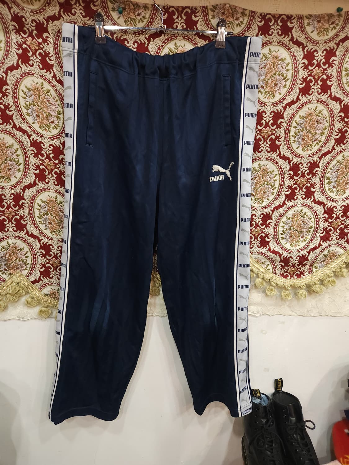 푸마 사이드라인 트레이닝 팬츠 일본판 네이비/그레이

 상품이미지1