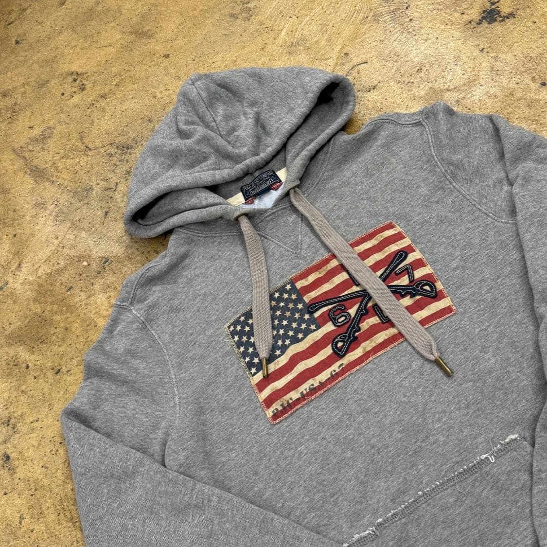 폴로 진스 폴로랄프로렌그레이 성조기 후드티  상품이미지1