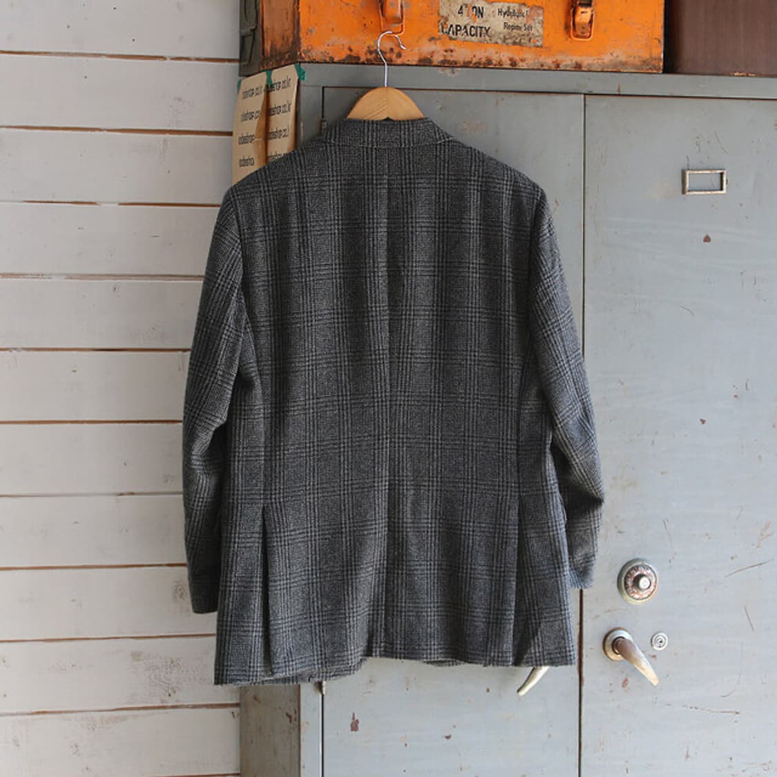 (착용컷) 버버리 캐시미어 체크 블레이져 (남성용 M) 상품이미지4