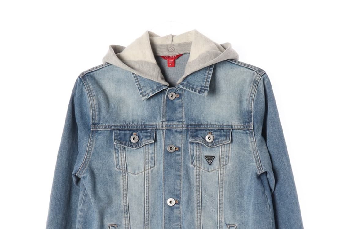 게스 후드 레이어드 데님 자켓 14Y 상품이미지3
