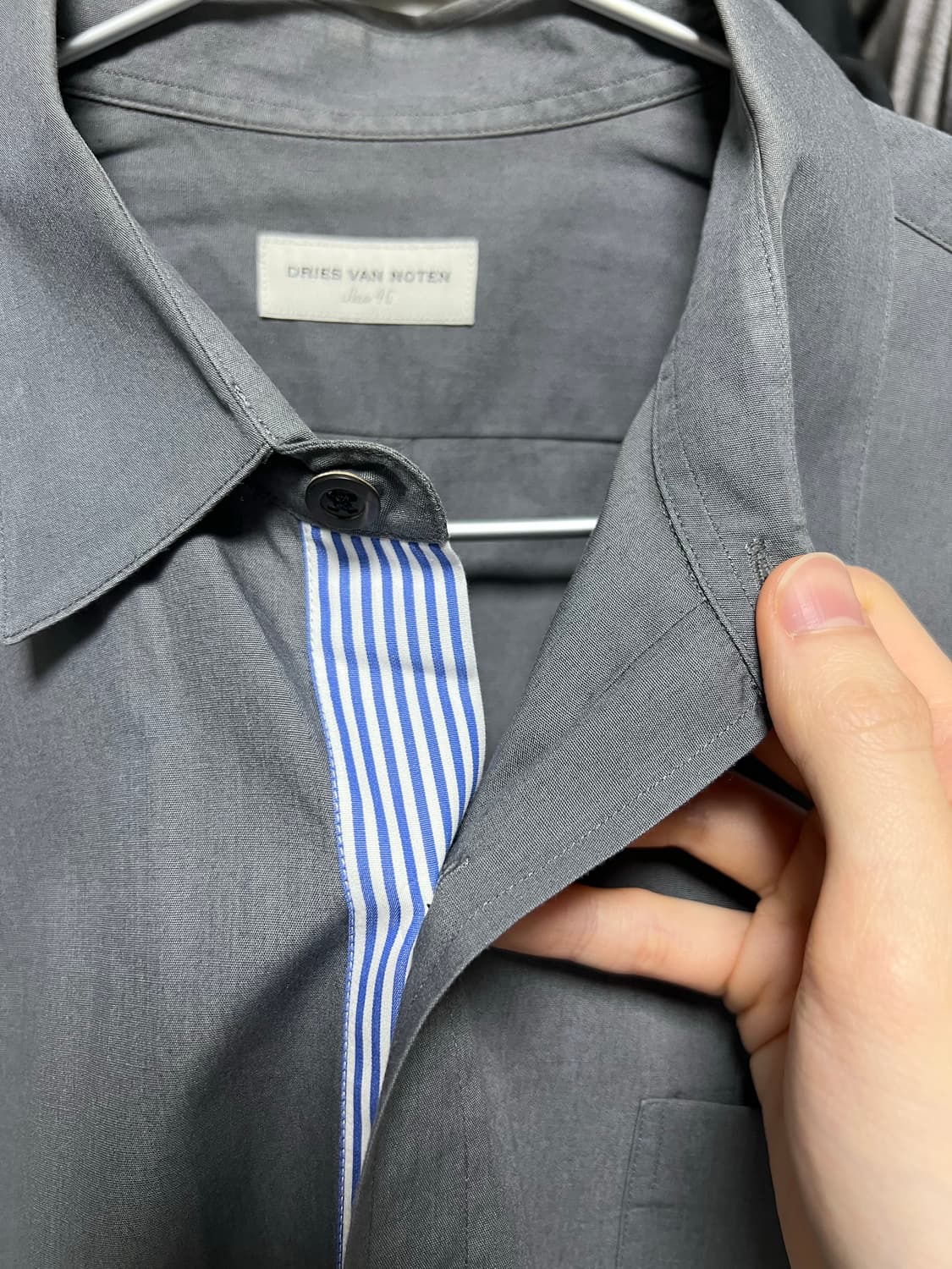 [46] 드리스 반 노튼 스트라이프 플래킷 셔츠 상품이미지3