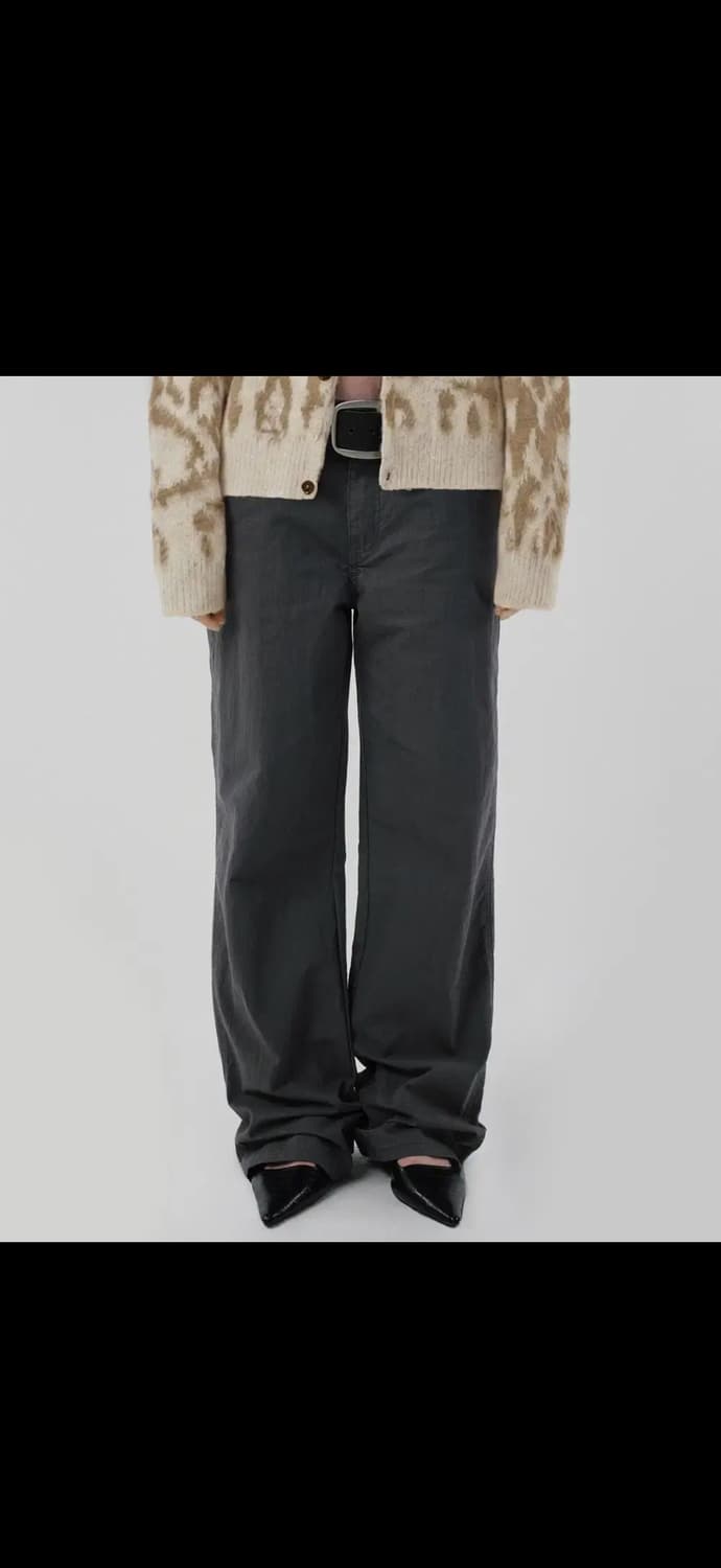 스웨이드 - SEMI WIDE PANTS [CHARCOAL GRAY] 상품이미지2