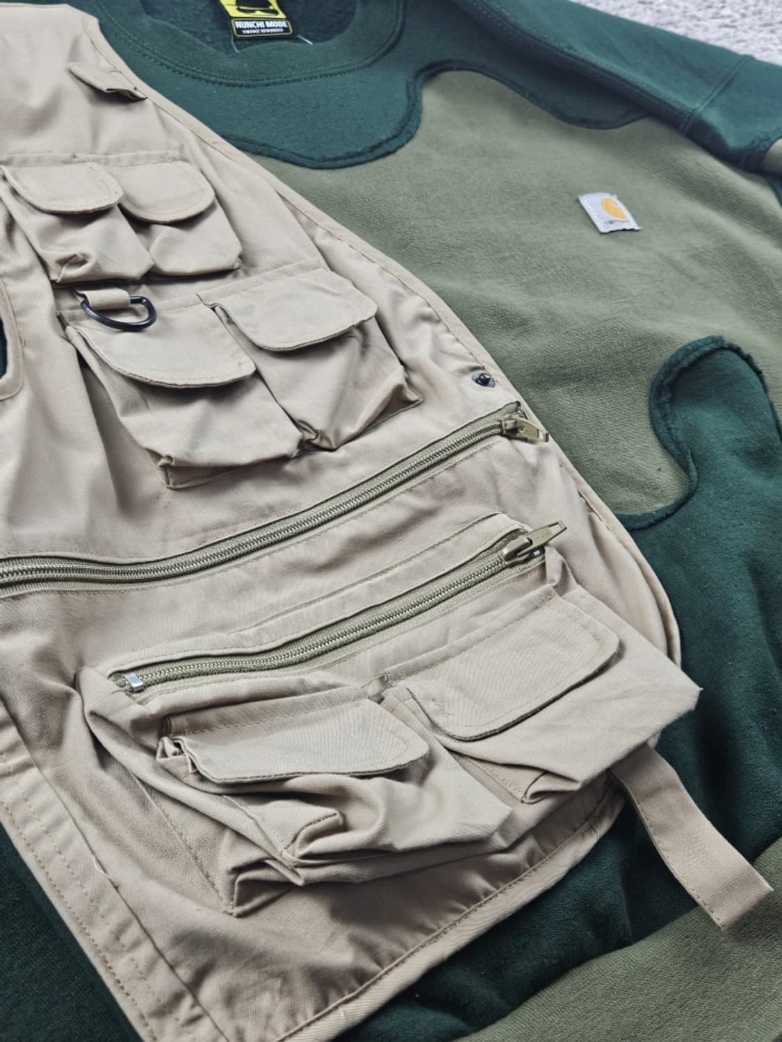 칼하트 포켓 베스트 아플리케 커스텀 맨투맨 스웻 셔츠 (L추정)/9318 상품이미지10