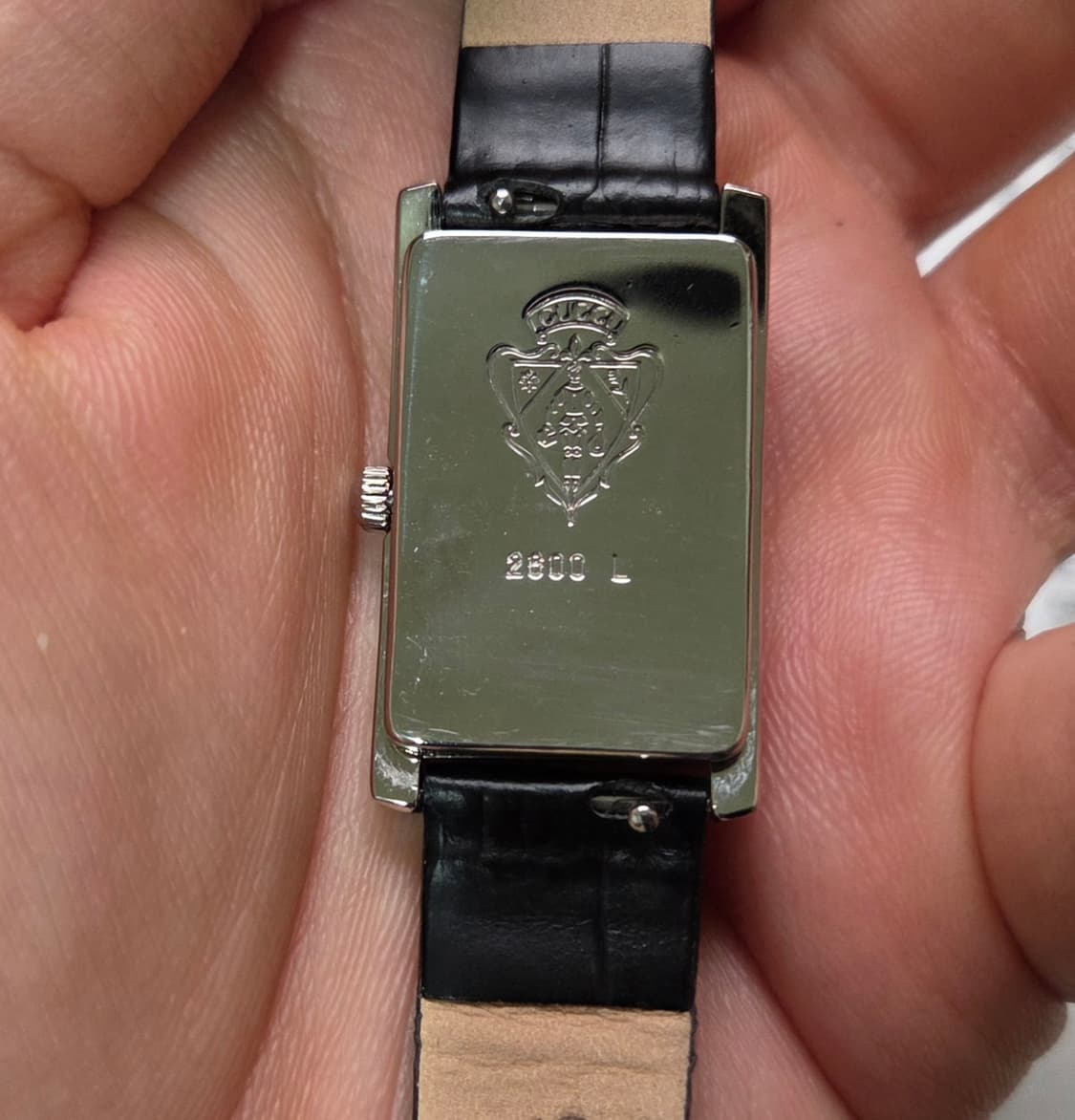 빈티지 구찌 사각탱크 2600L 칼침핸즈 블랙투톤 다이얼 여성용 쿼츠 상품이미지6