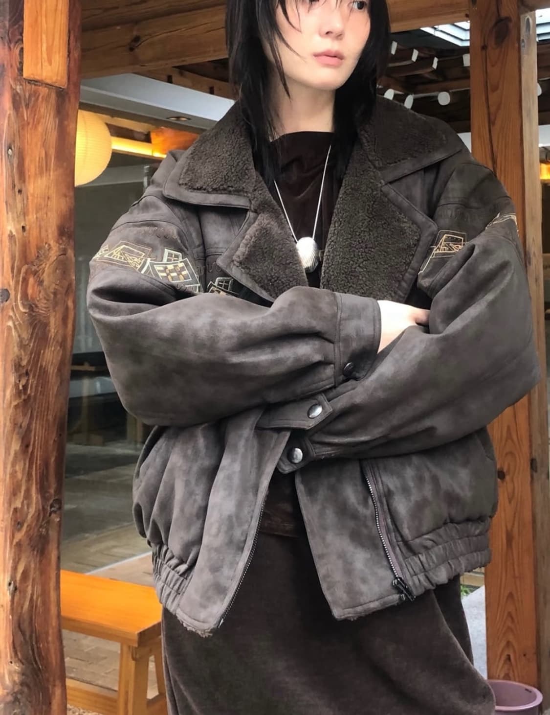 Unanswered mystery 무스탕 (brown) 상품이미지2